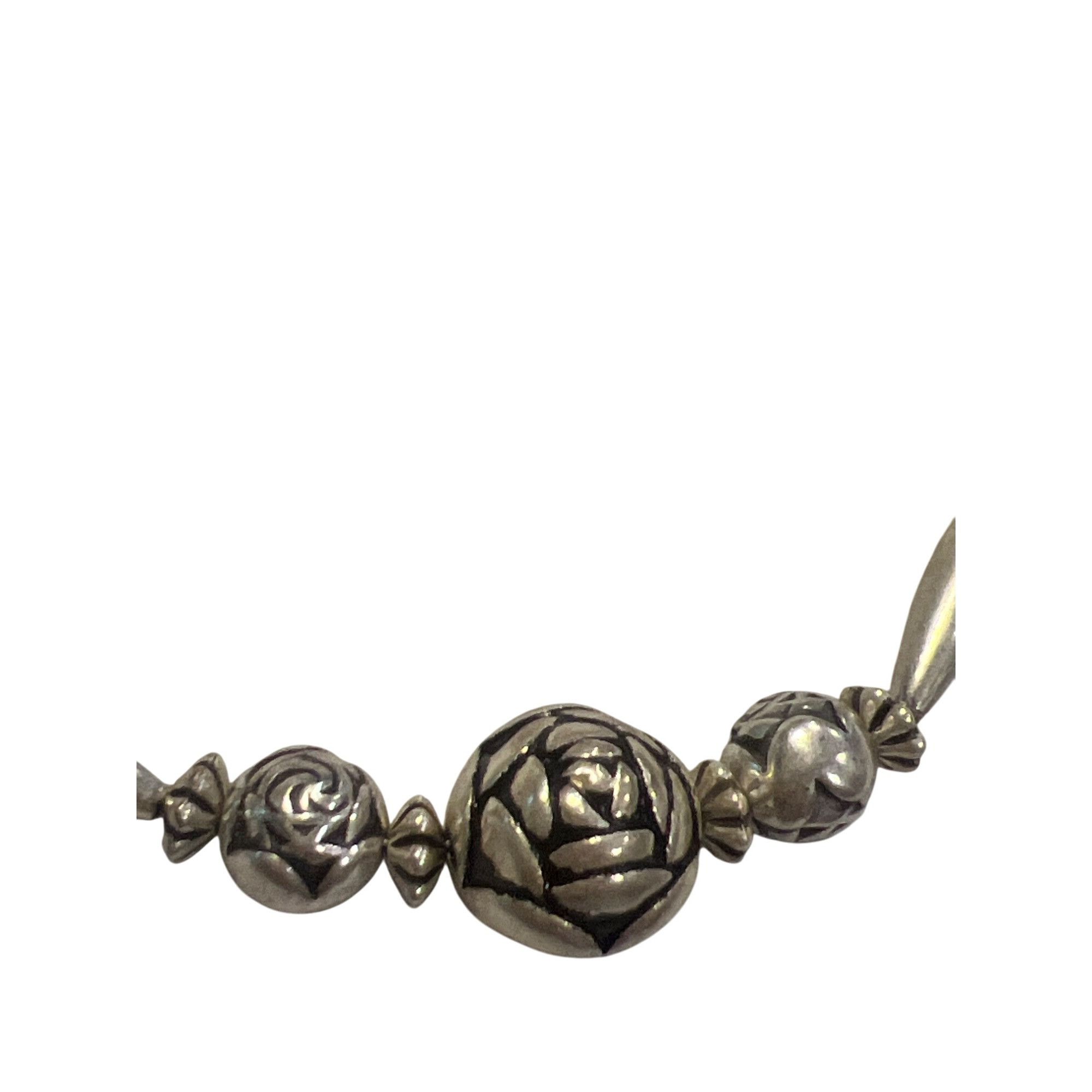 Other Vintage Liquid Sterling Silver Rose Bead Necklace Screw Barr Size ONE SIZE - 2 Thumbnail