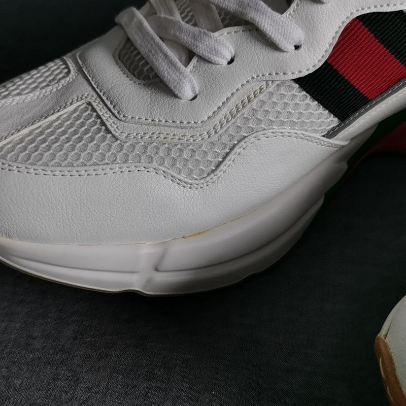 Gucci Gucci Rhyton Casual Dad Sneakers in White Red Green - Size US 11 / EU 44 - 4 Thumbnail
