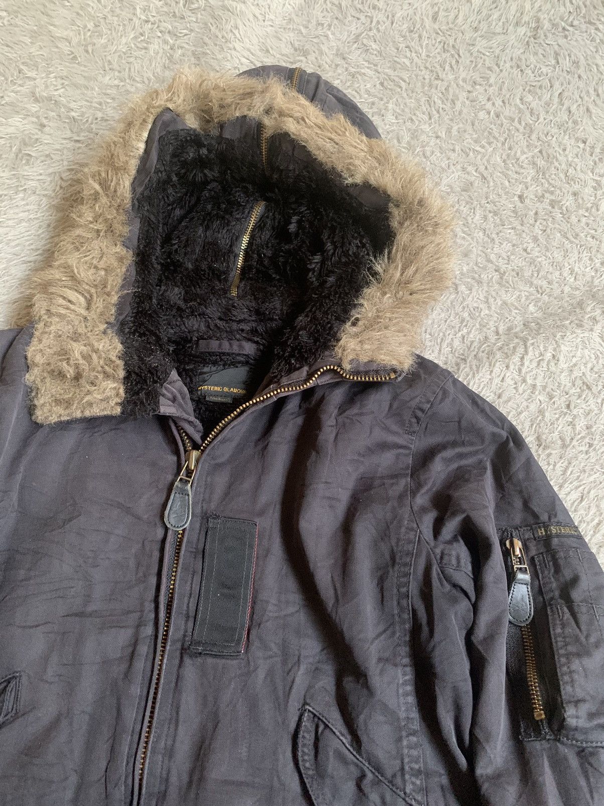 Hysteric Glamour Vintage Japanese Brand Hysteric Glamour Fur Bomber Jacket Size US M / EU 48-50 / 2 - 4 Thumbnail