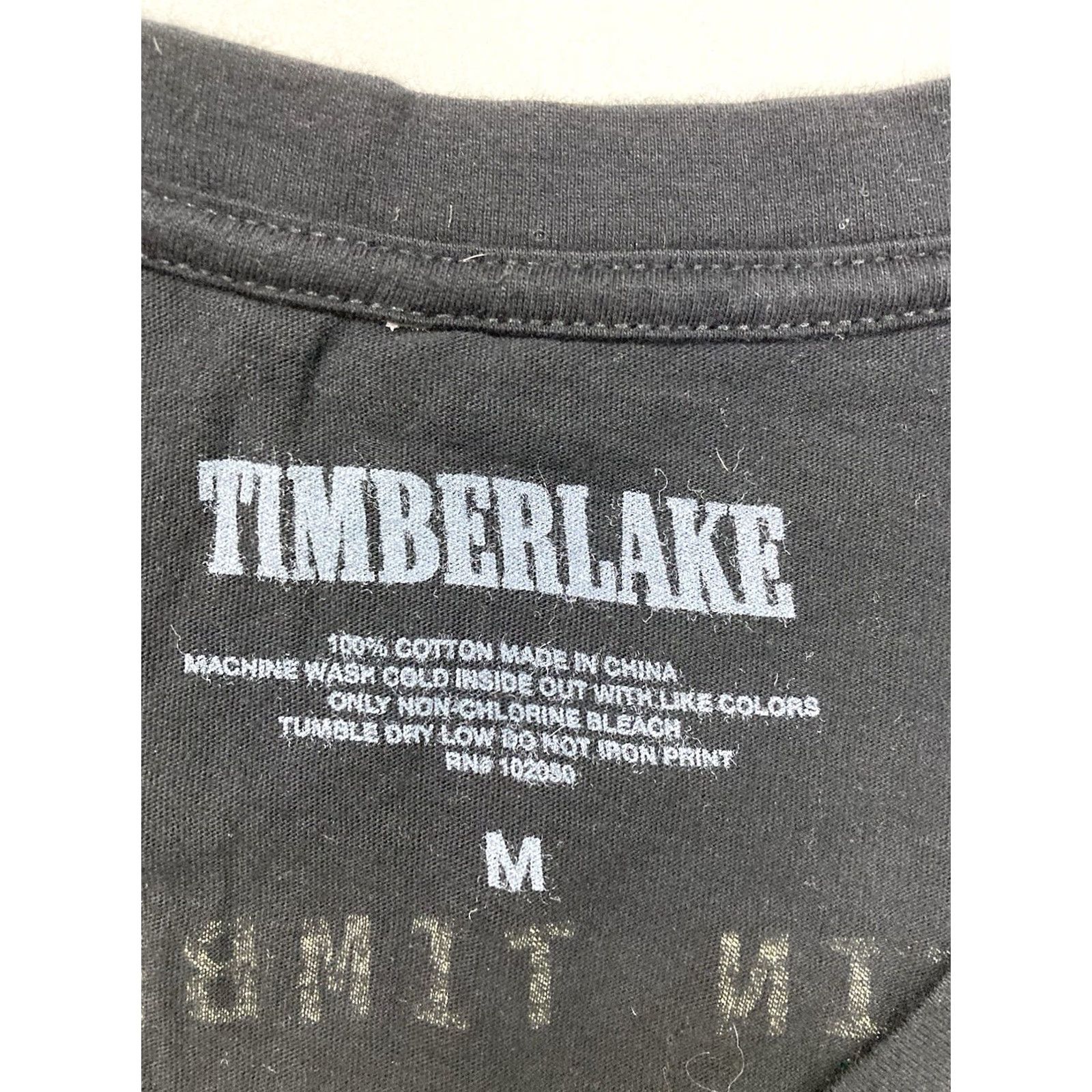 Timberland VINTAGE Timberlake The Man Of The Woods T-Shirt Women Medium Black Music Shirt Size M / US 6-8 / IT 42-44 - 4 Thumbnail