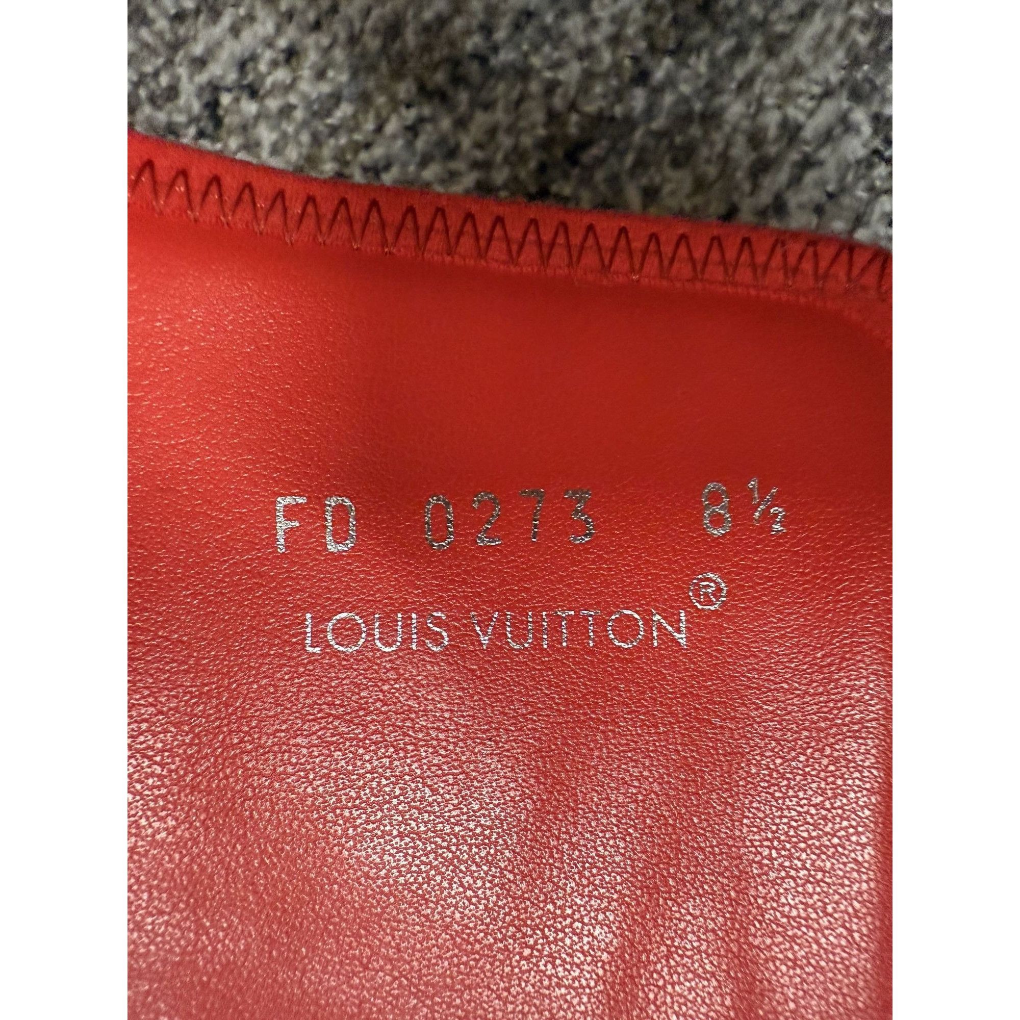 Louis Vuitton Louis Vuitton Red Monogram Slide Sandals Size 8.5 Size US 8.5 / EU 41-42 - 5 Thumbnail