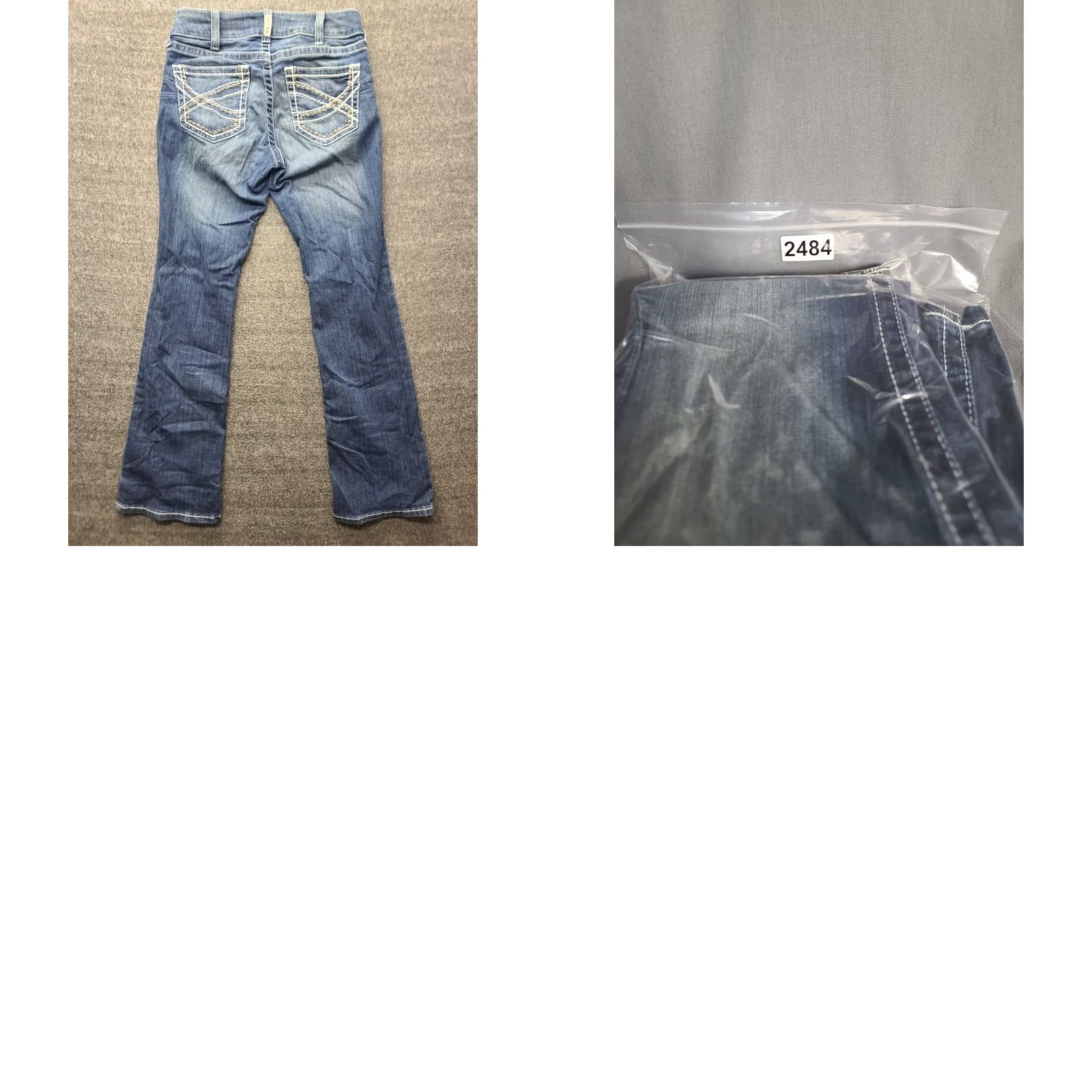 Ariat Ariat Real Denim Jeans Womens 28x32 Regular Fit Bootcut Mid Rise Distressed Denim Pants Blue Slim 5-Pocket Cowboy Horse Southwestern Mens Girls Size 28" / US 6 / IT 42 - 10 Thumbnail