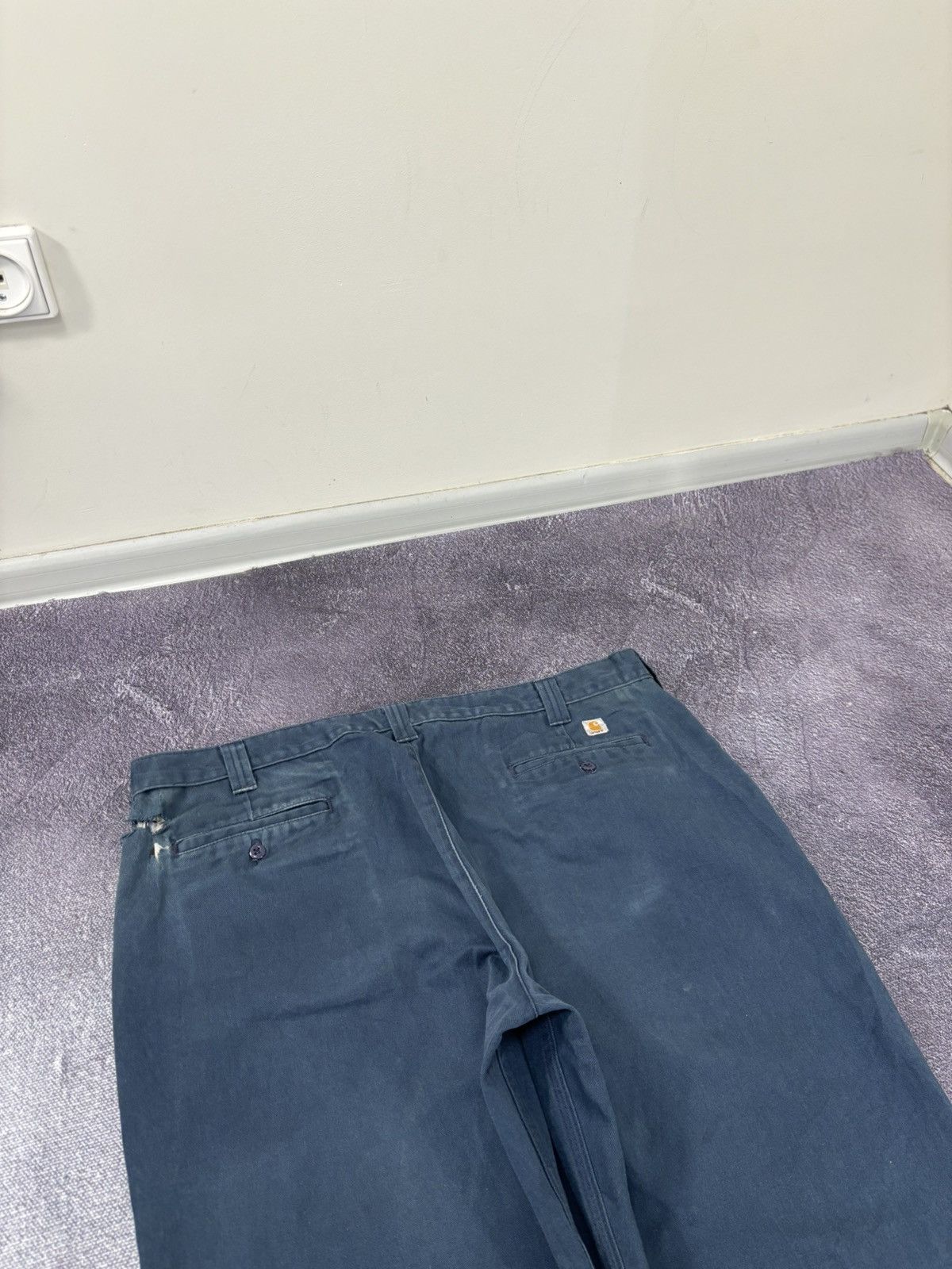 Carhartt Vintage 90s Carhartt Y2K Blended Navy Hype Baggy Twill Pants Size US 42 / EU 58 - 4 Thumbnail