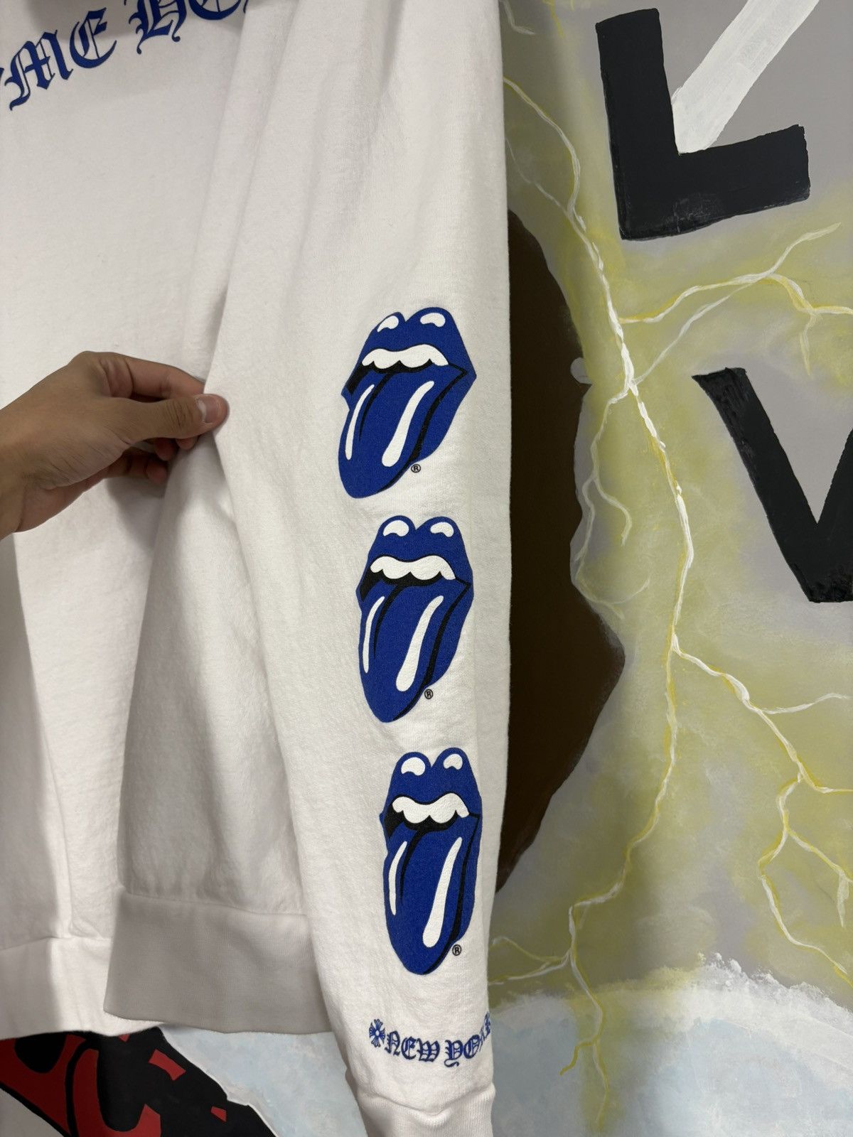 Chrome Hearts × The Rolling Stones Chrome Hearts Rolling Stone Hoodie White Size US XL / EU 56 / 4 - 5 Thumbnail