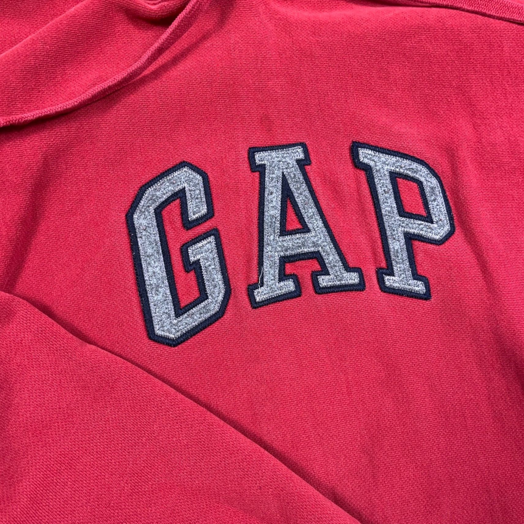 Gap VINTAGE Gap Hoodie Men XL Red Gray Sweatshirt Sweater Spell Out 2000s Size US XL / EU 56 / 4 - 3 Thumbnail
