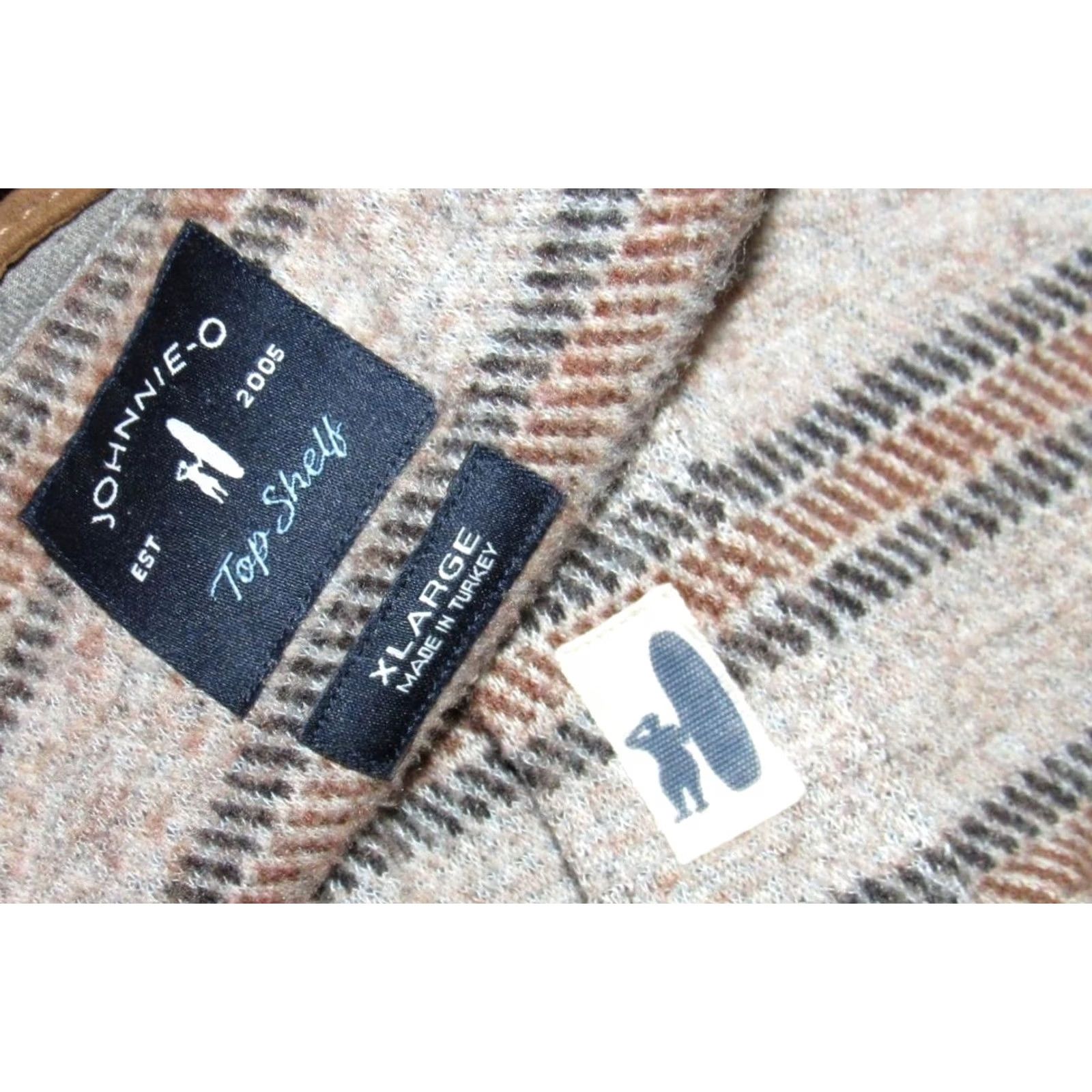 johnnie-O JOHNNIE O Barta Stretch Flannel Lodge Shirt Jacket XL Men XL Brown Polyester Blend Shirt Jacket Mens XL Brown Size US XL / EU 56 / 4 - 3 Thumbnail