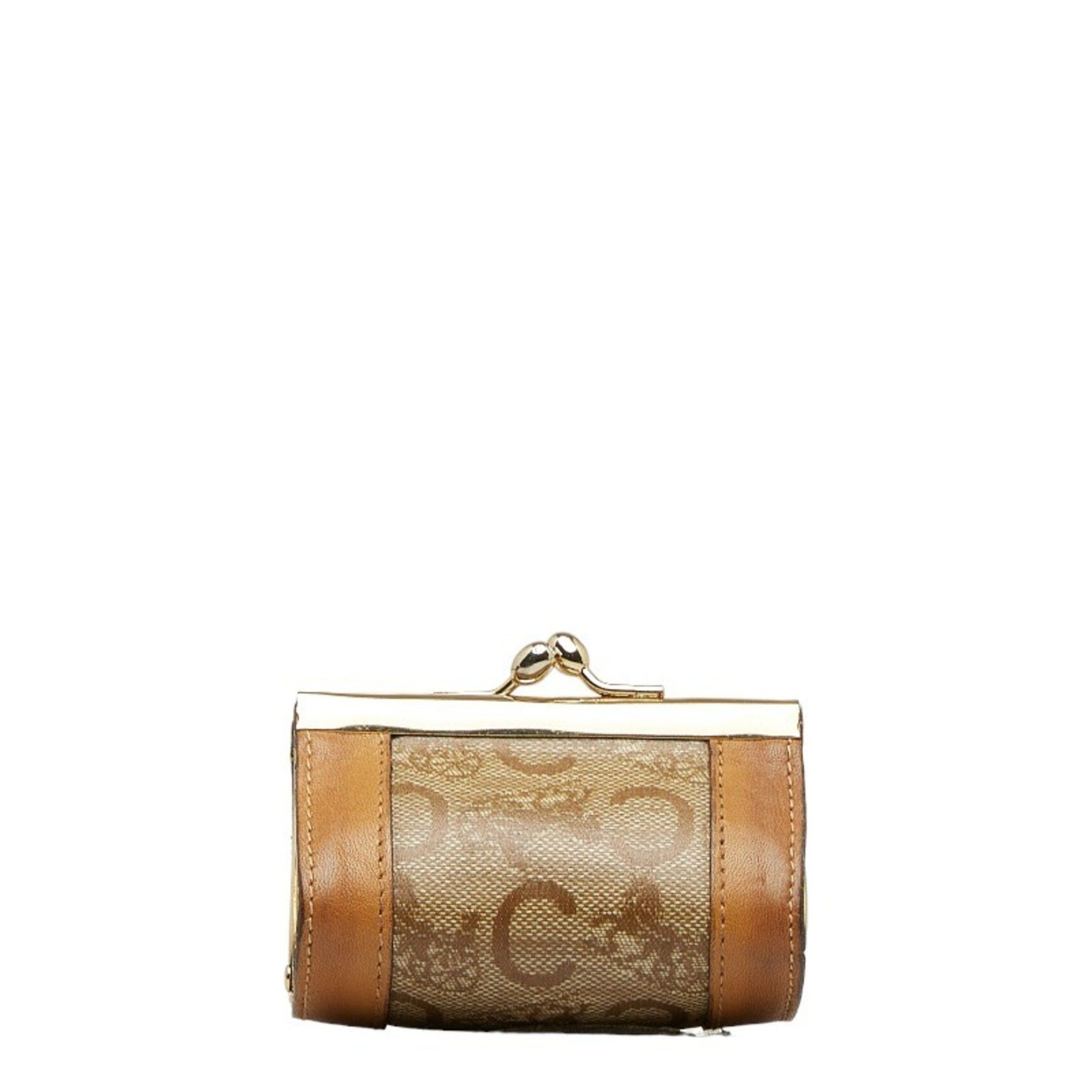 image of Celine Céline Macadam Wallet in Brown, Women's