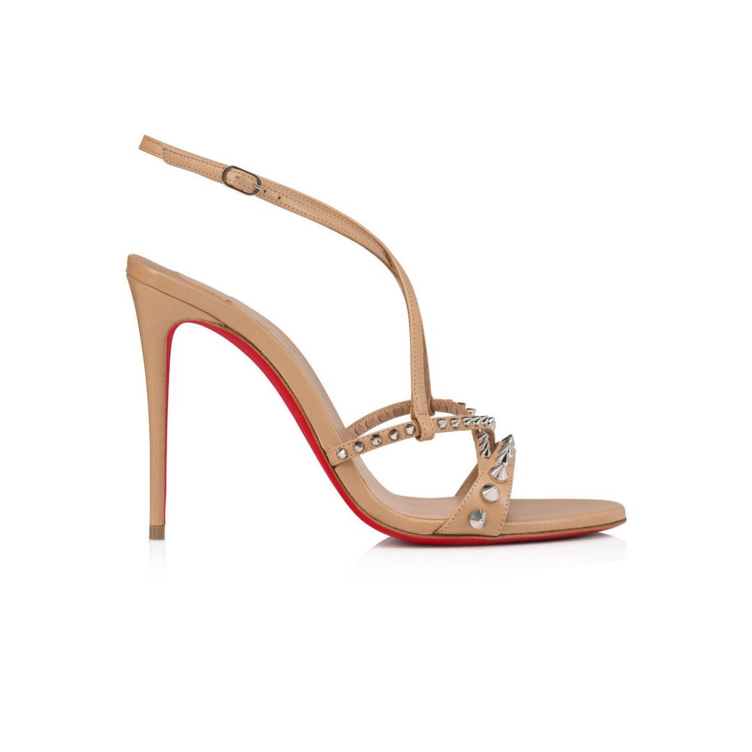 Christian Louboutin os11x0526 Tatooshka Spikes 10mm Sandals in Blush Size US 9 / IT 39 - 1 Thumbnail
