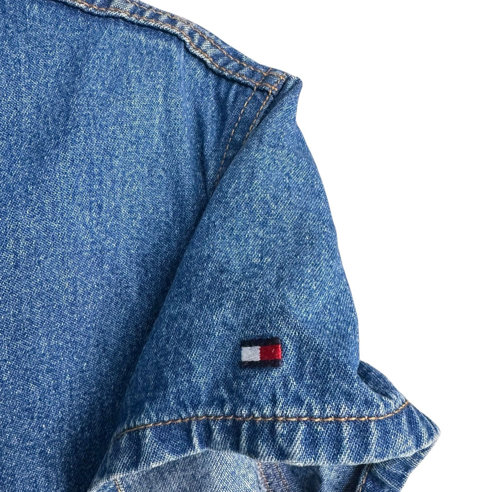 Tommy Hilfiger Tommy Hilfiger Y2K Denim Mini Dress Pearl Button Front 14 Size XL / US 12-14 / IT 48-50 - 7 Thumbnail