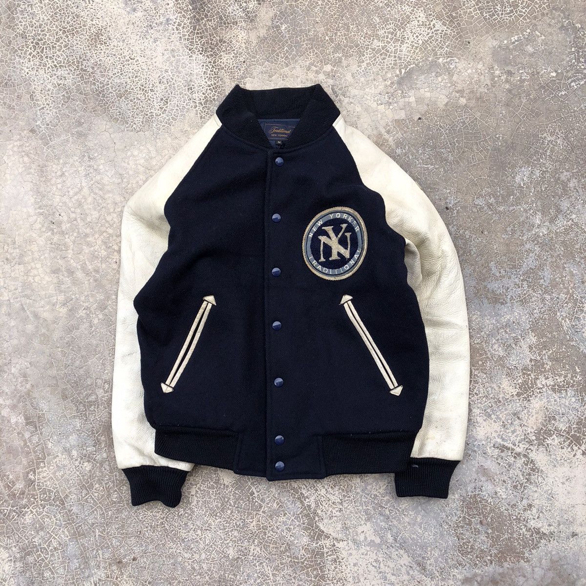 Other NEW YORKER TRADITION Carpet Logo Leather Varsity Jacket Size US M / EU 48-50 / 2 - 1 Thumbnail