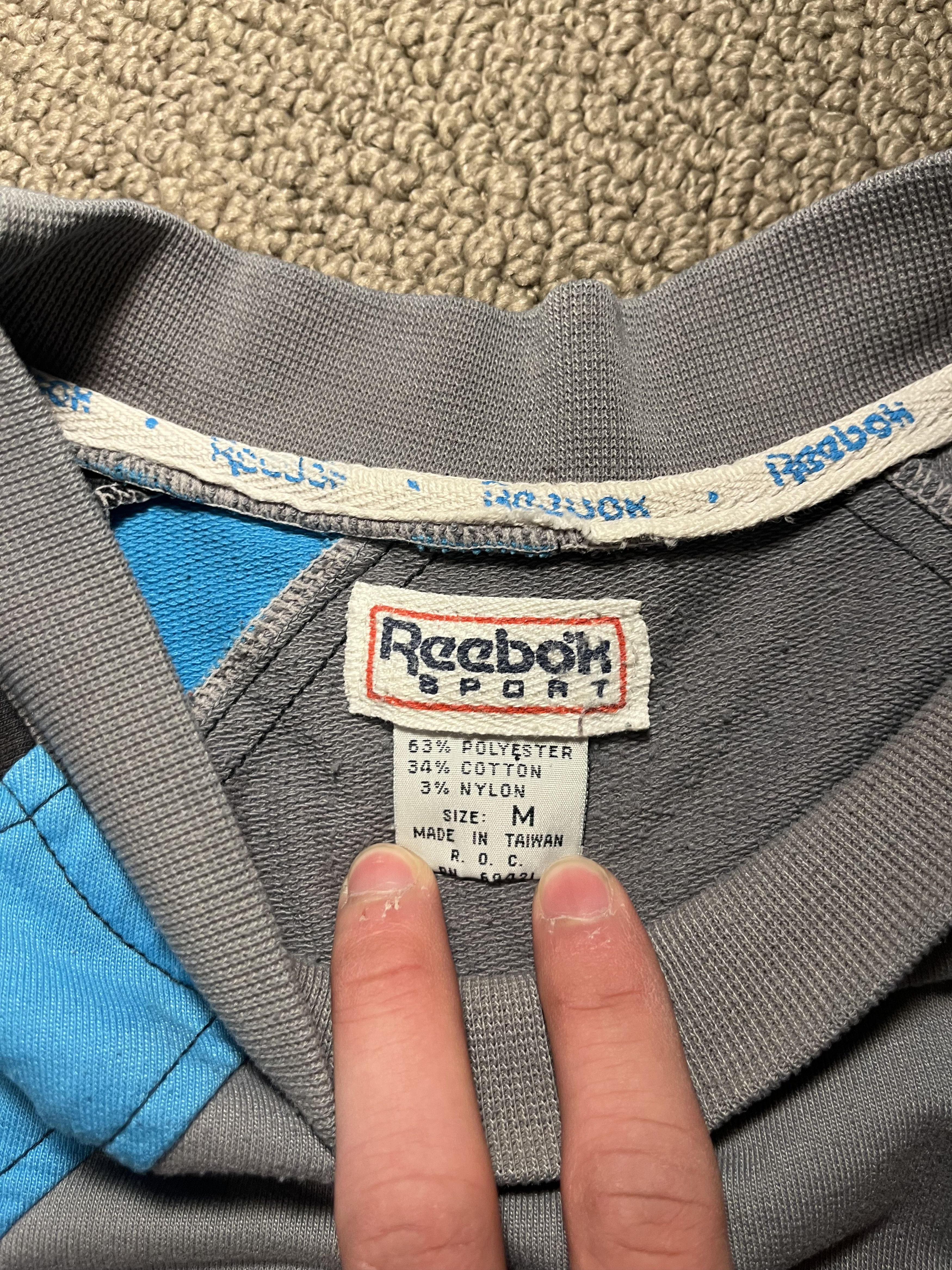 Reebok × Vintage Rare 90s Reebok Sport Multifabric Sweatshirt Size US S / EU 44-46 / 1 - 4 Thumbnail