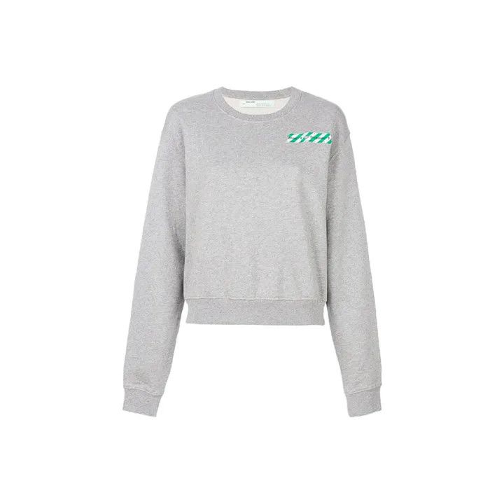 Off-White OFF-WHITE Gray Round Neck Sweatshirt for Women 0079 Size M / US 6-8 / IT 42-44 - 1 Thumbnail