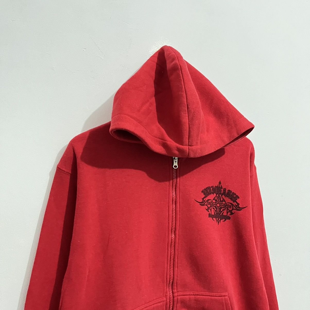 Japanese Brand Bayleaf Tribal Gothic Cross Hoodie - Red Graphic Pullover Size US M / EU 48-50 / 2 - 5 Thumbnail