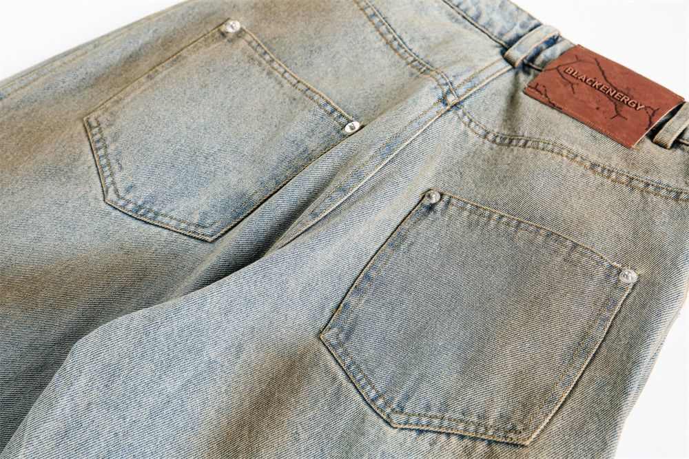 Japanese Brand × Jean Men's punk silhouette washed distressed dirty scimitar jeans Size US 32 / EU 48 - 6 Thumbnail