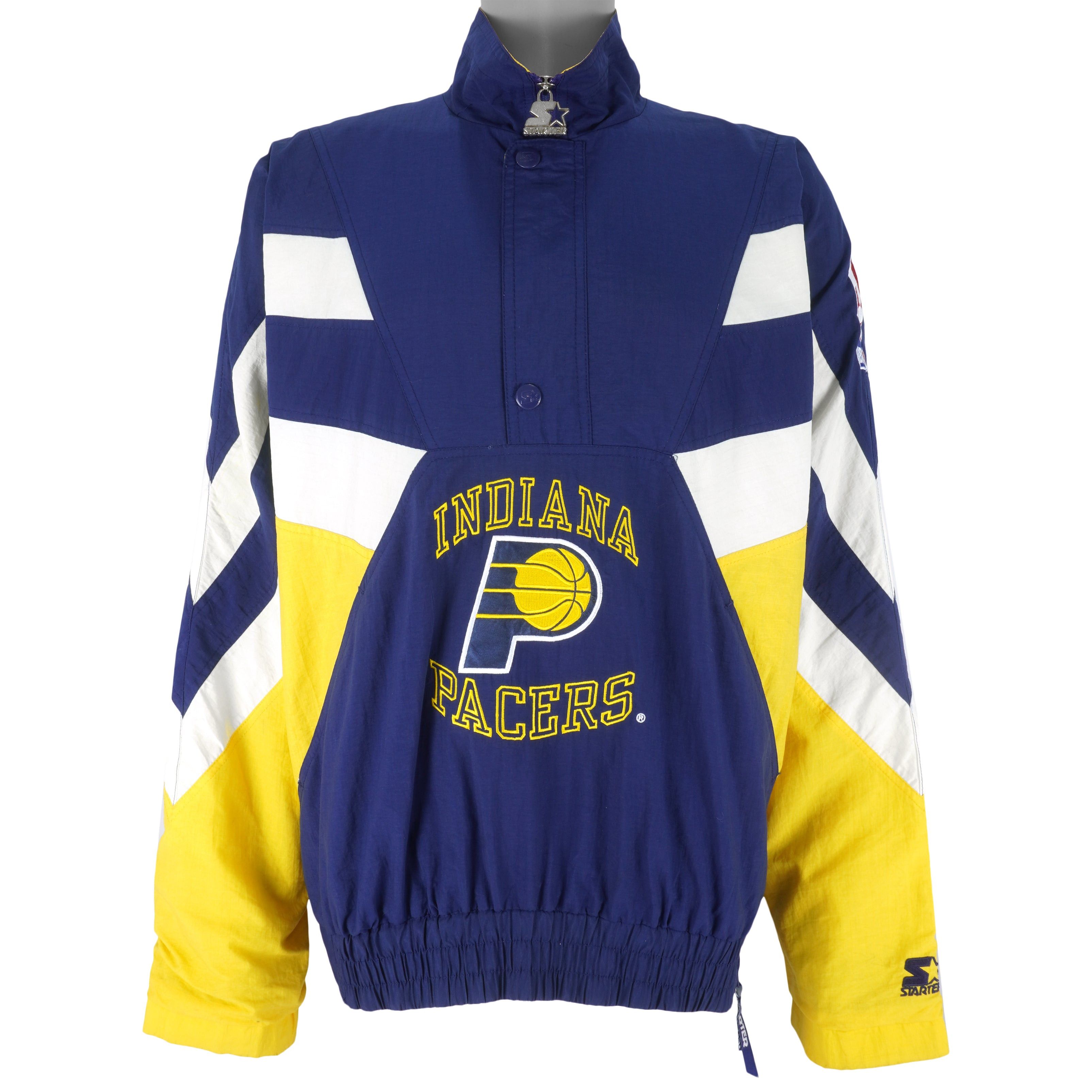 Starter Indiana Pacers Embroidered Pullover Jacket 1990s Size US L / EU 52-54 / 3 - 1 Thumbnail