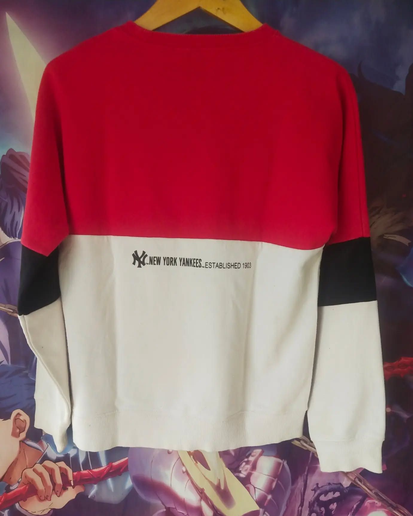 MLB New York Yankees Two Tone White Red Youth Crewneck