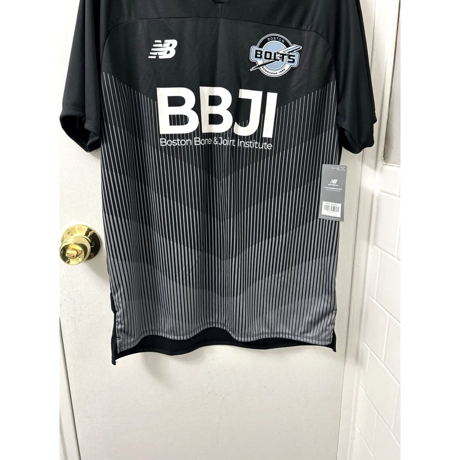 New Balance New Balance Boston Bolts Soccer Jersey Mens Large Black NB Dry NWT Size US L / EU 52-54 / 3 - 3 Thumbnail