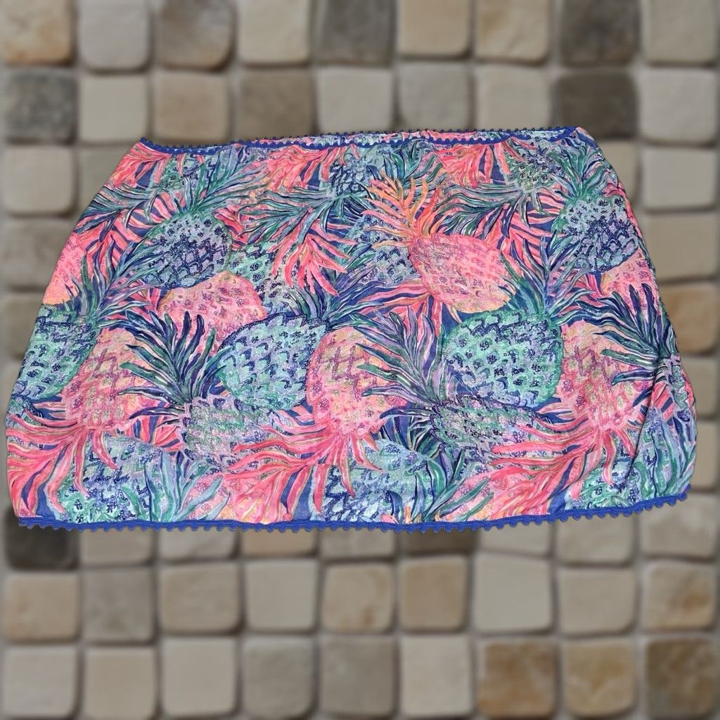 Lilly Pulitzer Scarf Infinity NWT Resort Multi Gypset Paradise Pineapple Womens Adult Scarf Floral Polyester