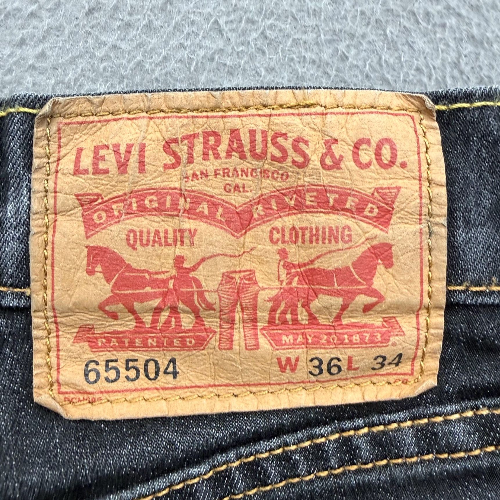 Levi's Levi's Jeans Mens 36x34 Denim Zip Fly Straight Leg 5-Pocket Blue Regular Inferior Detail 65504 Size US 36 / EU 52 - 5 Thumbnail