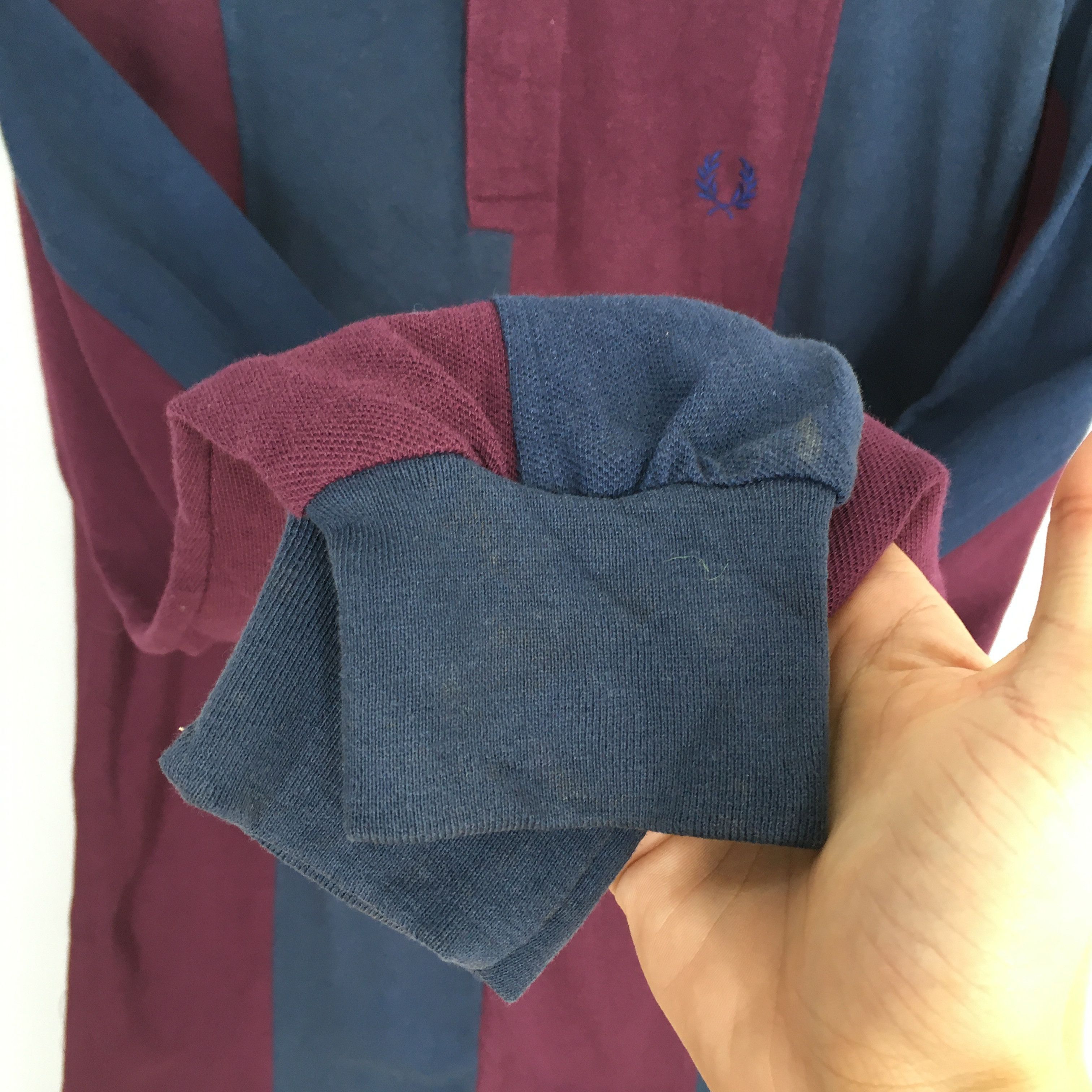 Fred Perry × Vintage Vintage Fred Perry Stripes Polos Shirt Casual Medium Size US M / EU 48-50 / 2 - 5 Thumbnail