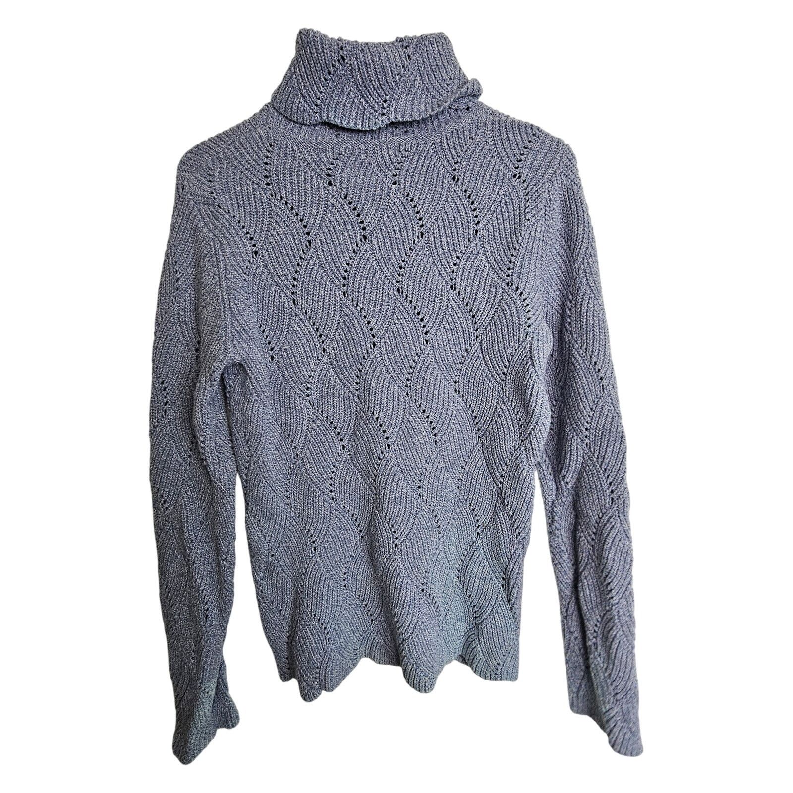 Other Sundance Blue Turtleneck Sweater Cotton Silk Blend Women M Size M / US 6-8 / IT 42-44 - 8 Thumbnail