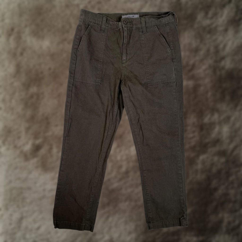 Vintage Joe's Pants Women's 28 Green Twill Chino Straight Leg Casual Ripstop Size 28" / US 6 / IT 42 - 1 Thumbnail