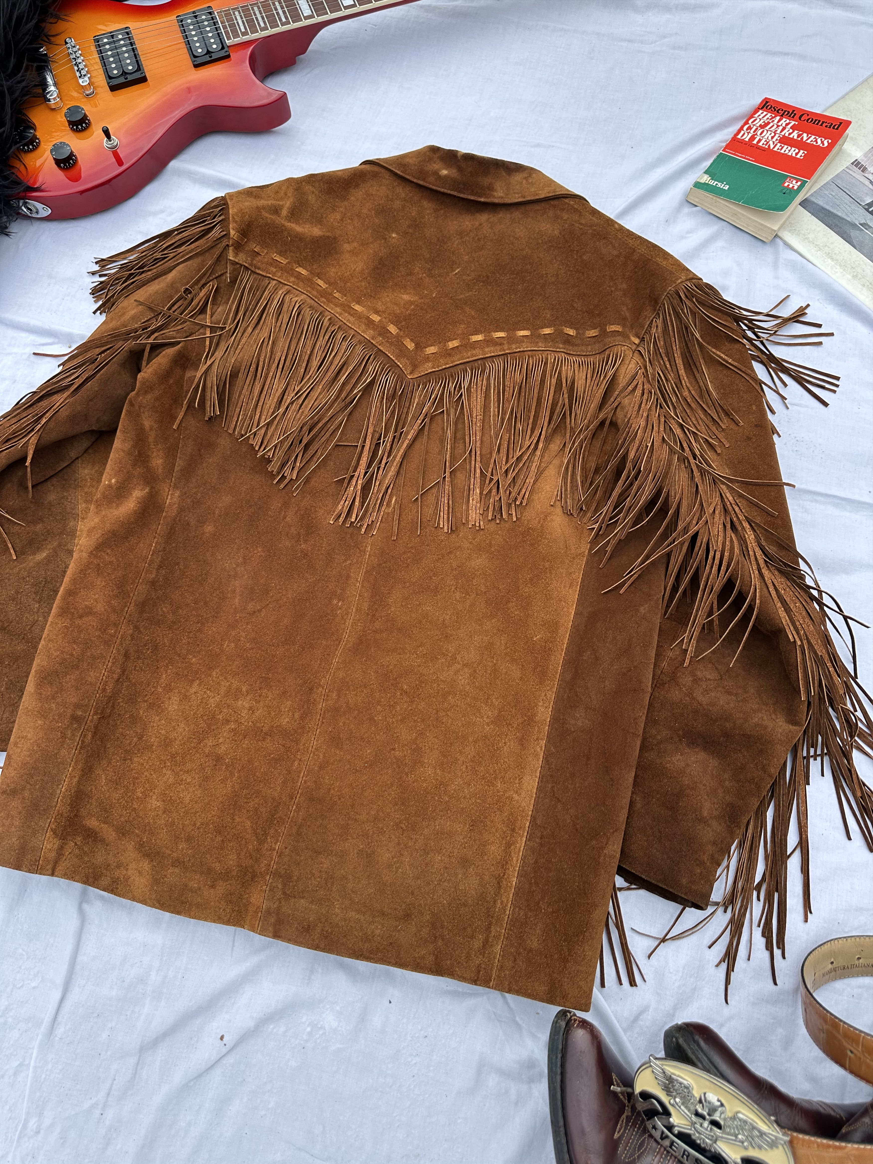 Vintage 1990s Suede Fringe Jacket - Cowboy Style M Size US M / EU 48-50 / 2 - 10 Thumbnail