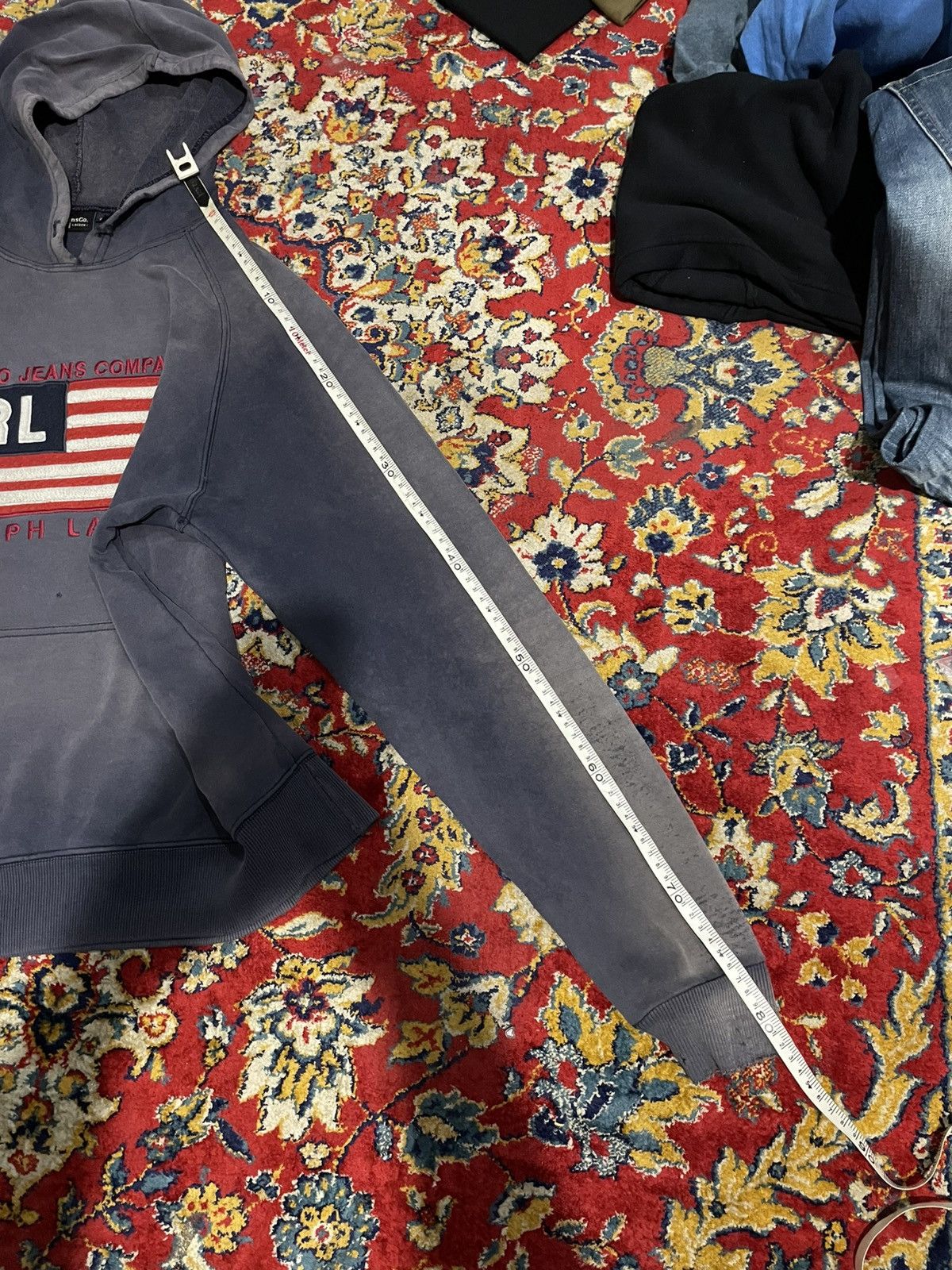 Polo Ralph Lauren 1990’s Vintage Polo Ralph Lauren Distressed Sun Faded Hoodie Size US L / EU 52-54 / 3 - 11 Thumbnail