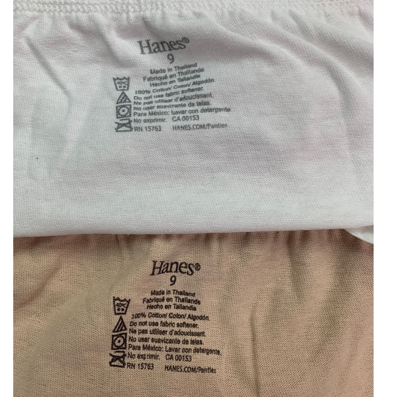 Hanes 2 New Hanes Womens Size 9 Cotton Underwear Briefs Panties Size ONE SIZE - 3 Thumbnail