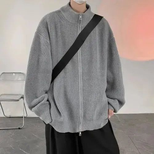 Aran Isles Knitwear Warm men's sweater with zipper Size US M / EU 48-50 / 2 - 1 Thumbnail