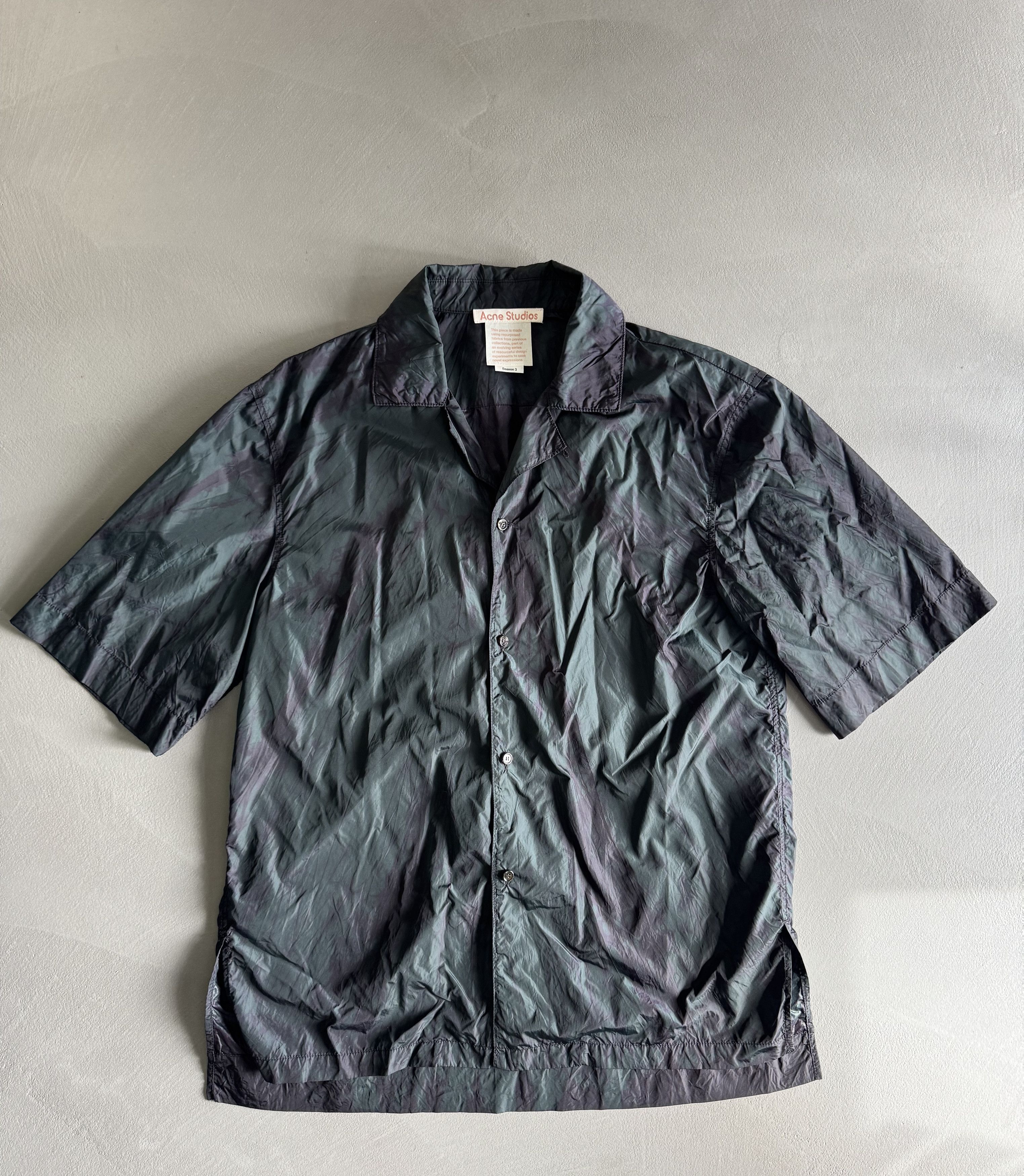 Acne Studios Acne Studios Season 3 Nylon Short Sleeve Shirt, Tie-Dye Size US M / EU 48-50 / 2 - 1 Thumbnail