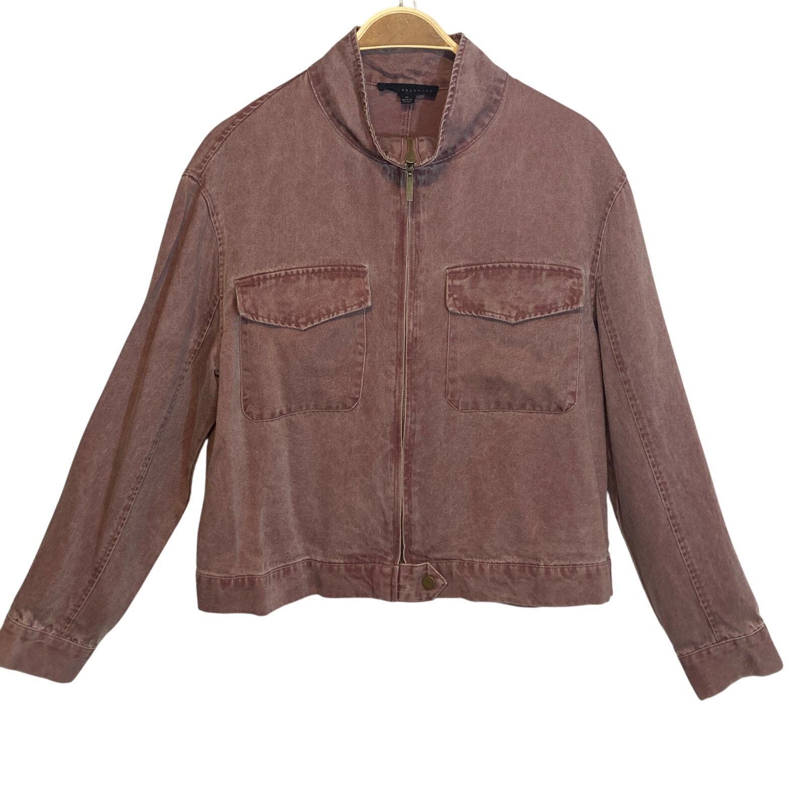 Other Jane and Delancey Lyocell Dusty Rose Full Zip Bomber Jacket Size M / US 6-8 / IT 42-44 - 1 Thumbnail
