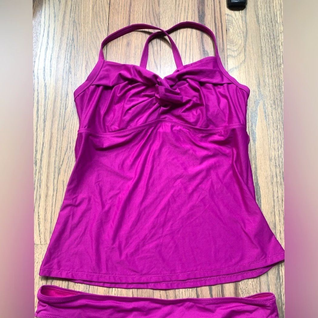 Athleta Athleta Swimsuit Set Tankini Top Bottoms 36B/C Medium Purple Women M Cover Up Size M / US 6-8 / IT 42-44 - 3 Thumbnail