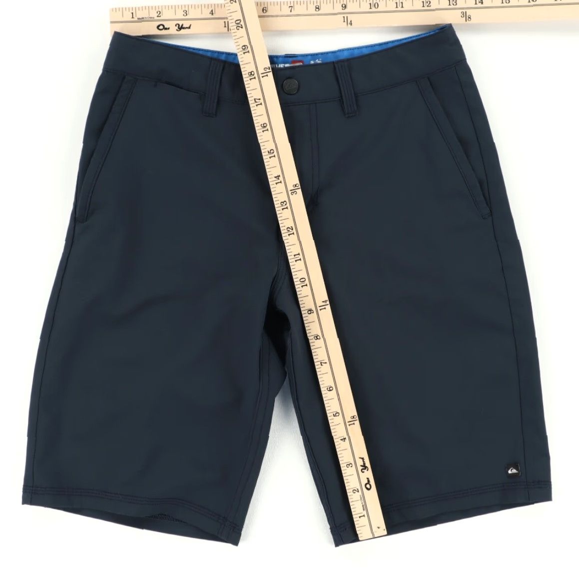 Quiksilver Quicksilver Shorts Chino Navy Blue Mens 26 Amphibians Stretch Woven Casual Regular Fit Size US 26 / EU 42 - 3 Thumbnail
