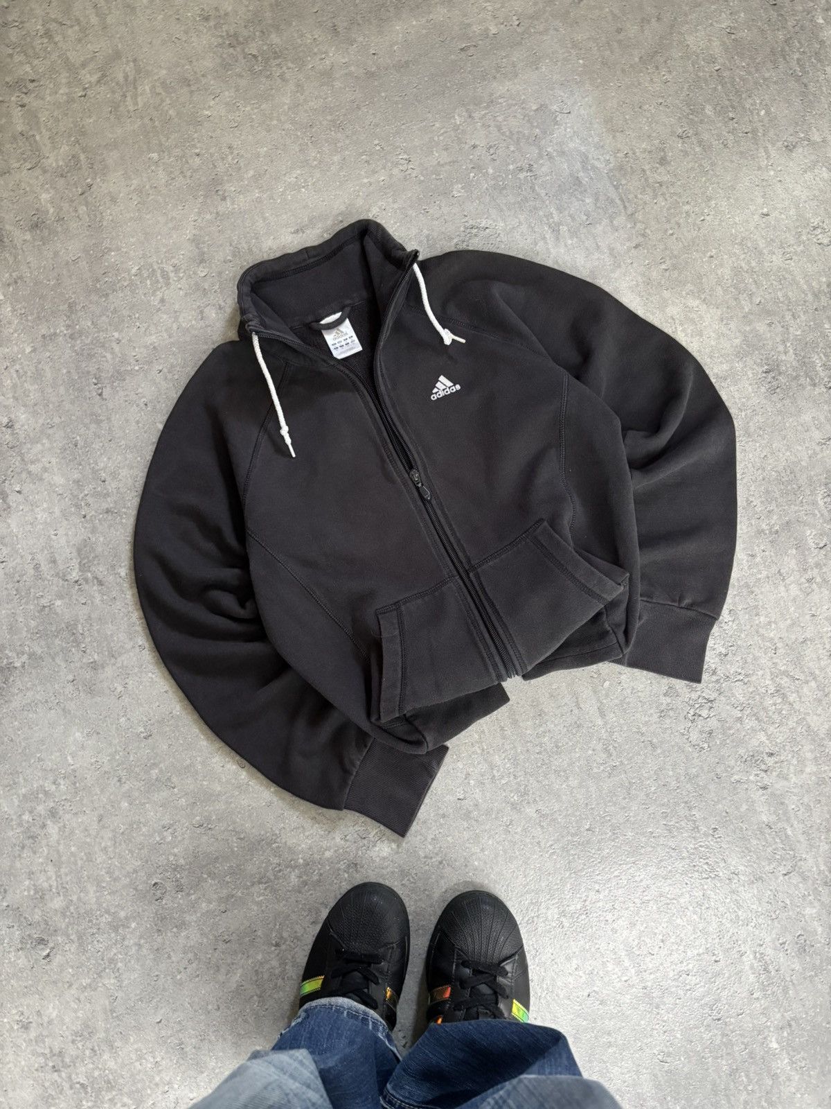 Adidas Adidas Collar Sweatshirt S Streetwear Casual Back Stripes Size S / US 4 / IT 40 - 1 Thumbnail