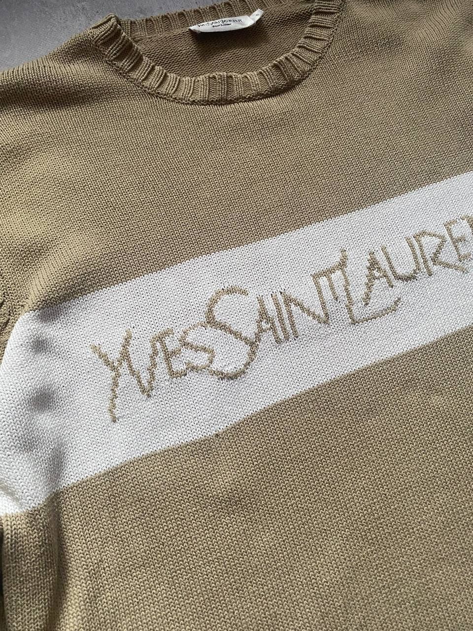 Yves Saint Laurent Vintage Yves Saint Laurent YSL Mens Biglogo Sweater Size S Size US S / EU 44-46 / 1 - 3 Thumbnail