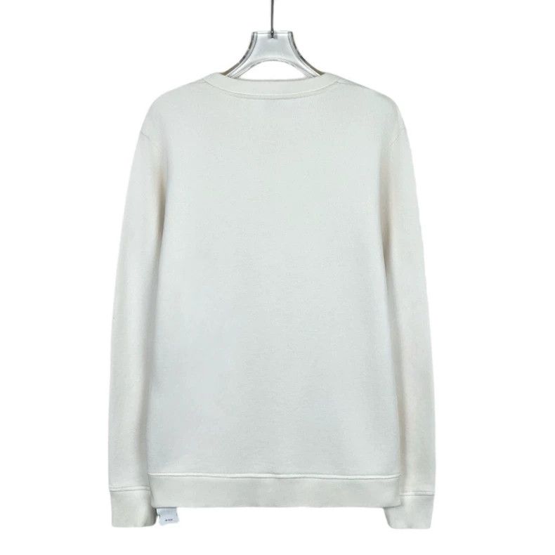 Loewe Loewe White logo embroidered cotton round neck long sleeve Size M / US 6-8 / IT 42-44 - 2 Thumbnail