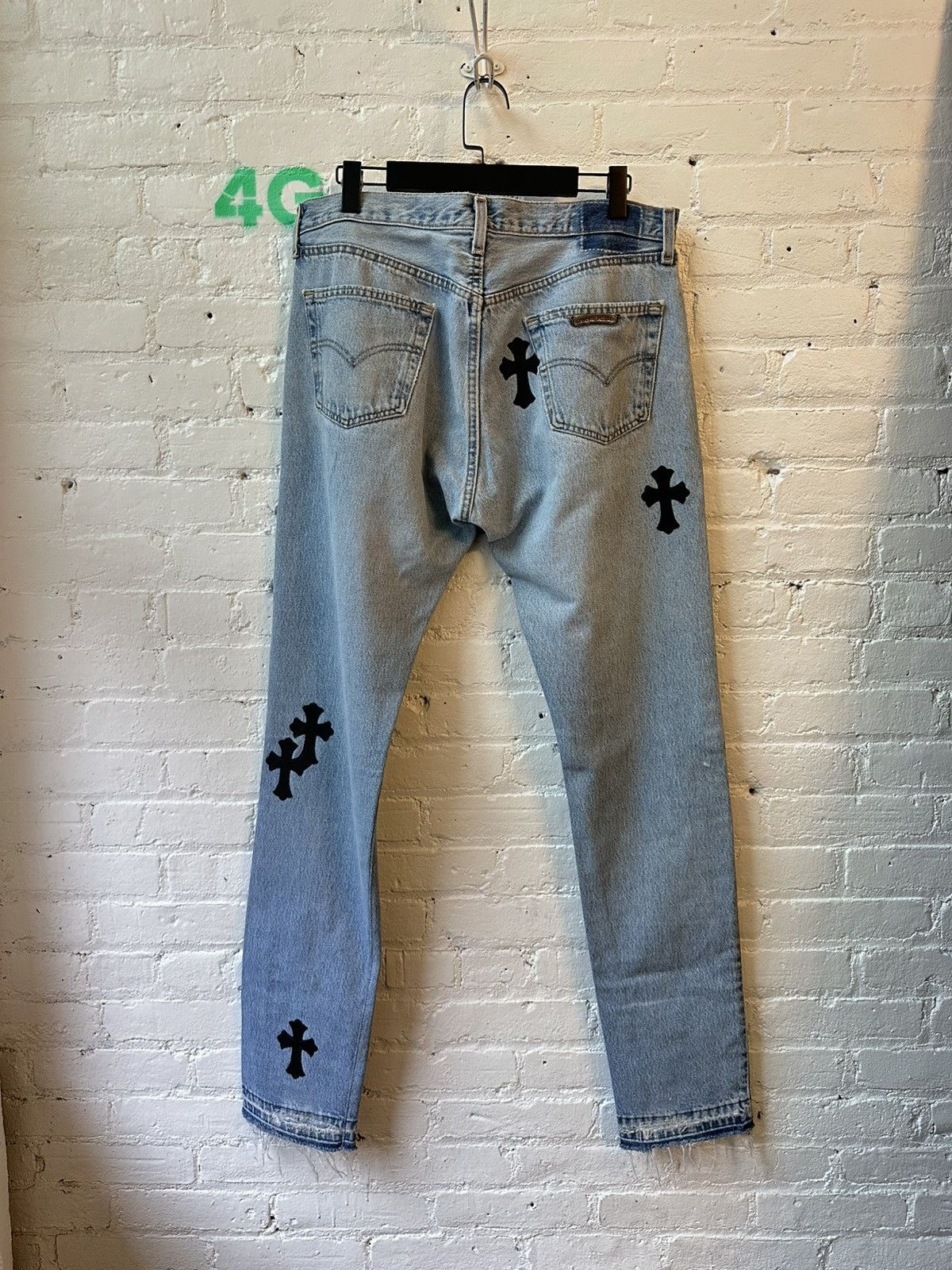 Chrome Hearts CHROME HEARTS LEVIS CROSS PATCH DENIM SZ33 Size US 33 - 6 Thumbnail