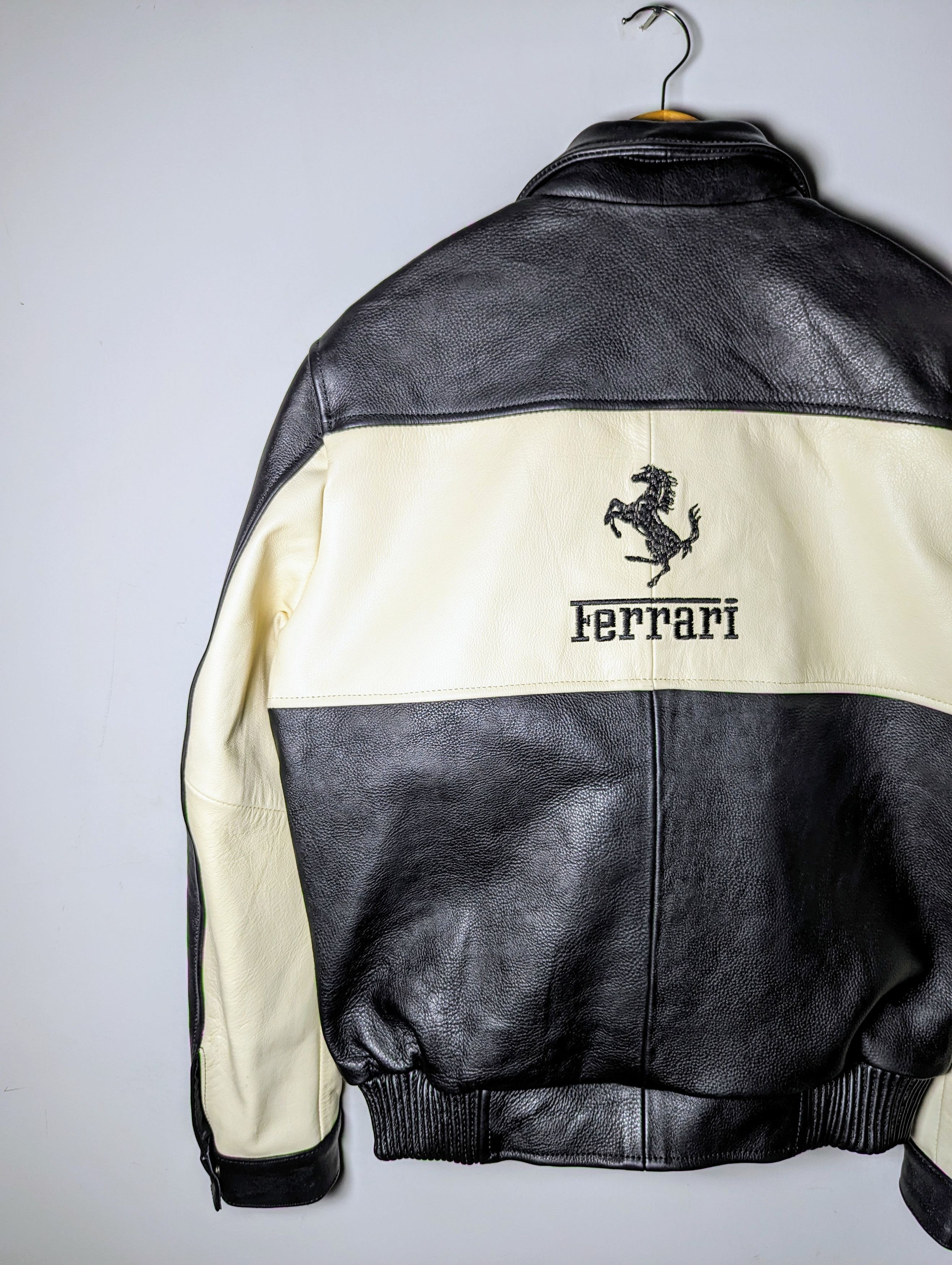 Ferrari 🔥 FERRARI 🔥 RACING LEATHER JACKET BOMBER FIT Size US L / EU 52-54 / 3 - 9 Thumbnail