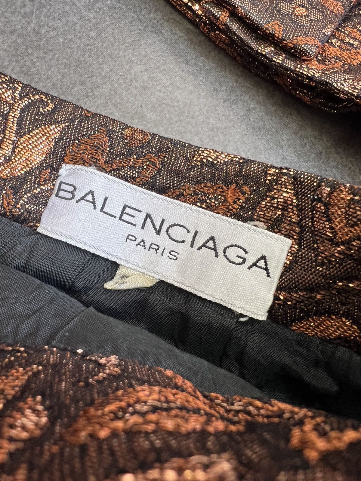 Balenciaga Vintage 80s BALENICAGA SET BLAZER AND SKIRT Size S / US 4 / IT 40 - 7 Thumbnail