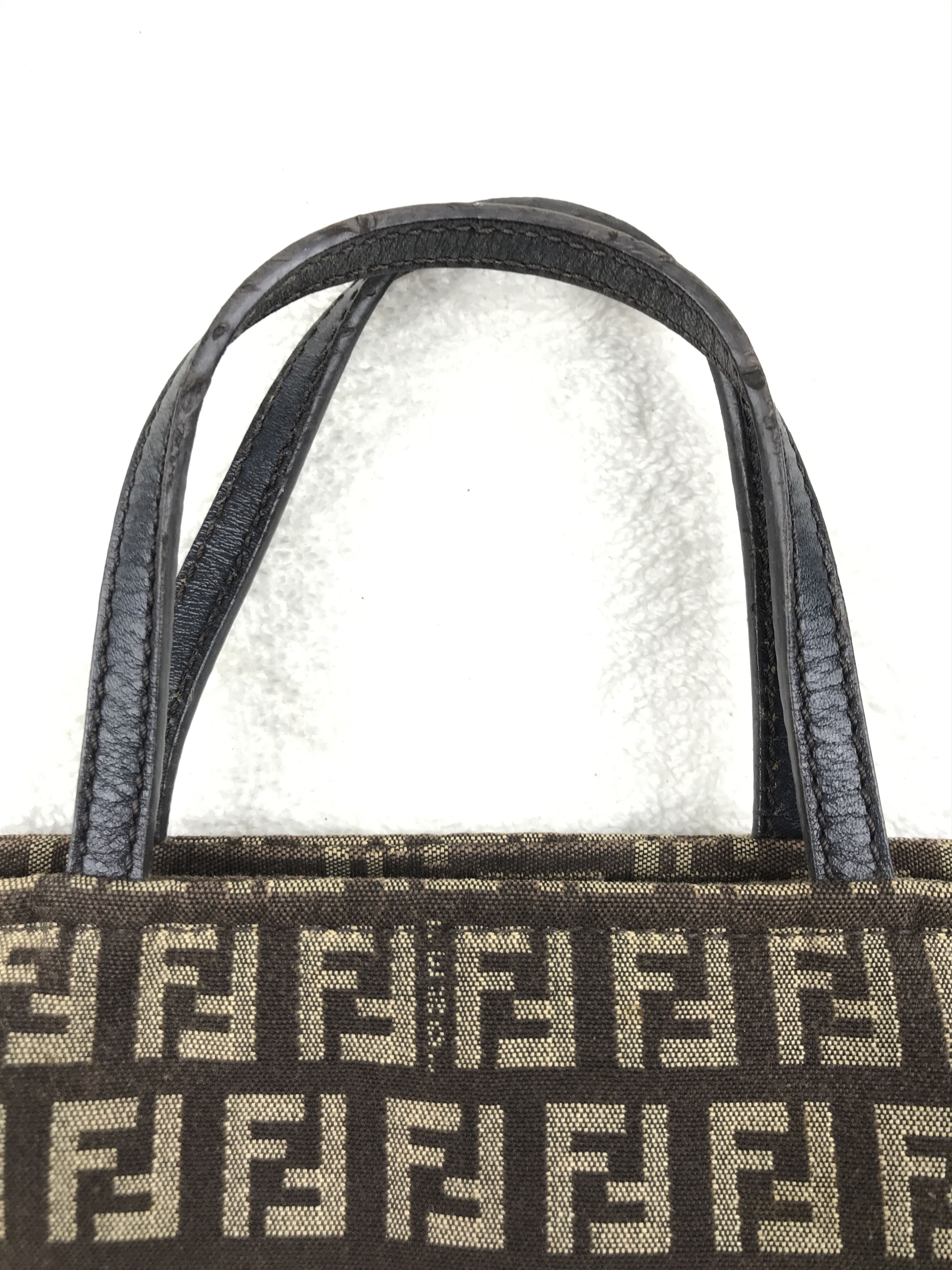 Fendi Vintage Fendi Monogram Zucchino Mini Tote Bag Purse Size ONE SIZE - 5 Thumbnail