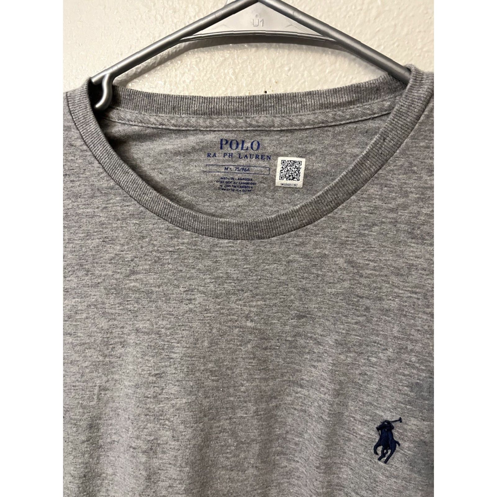 Polo Ralph Lauren Polo Ralph Lauren Tee T Shirt Mens M Gray Knit Crew Neck Long Sleeve Logo Casual Classic Size US M / EU 48-50 / 2 - 2 Thumbnail