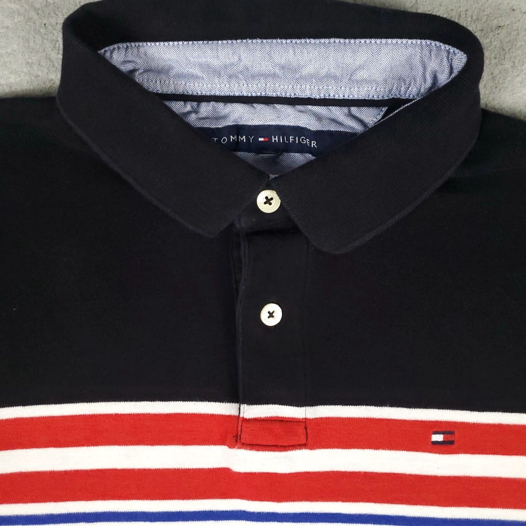 Tommy Hilfiger Tommy Hilfiger Polo Shirt Mens Medium Black Short Sleeve Casual Activewear Size US M / EU 48-50 / 2 - 2 Thumbnail