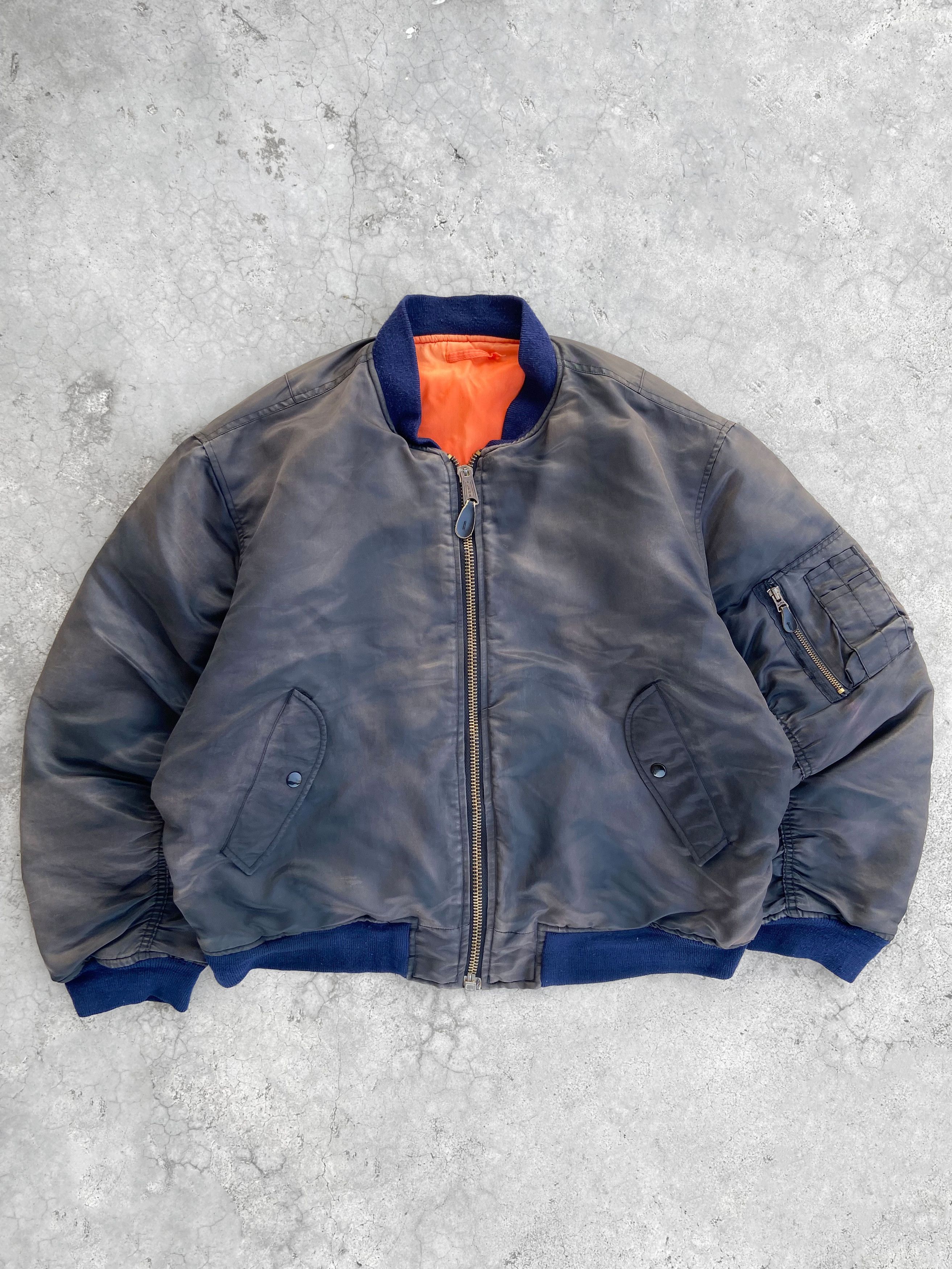 Alpha Industries Faded Alpha MA-1 Reversible Bomber Jacket | Grailed