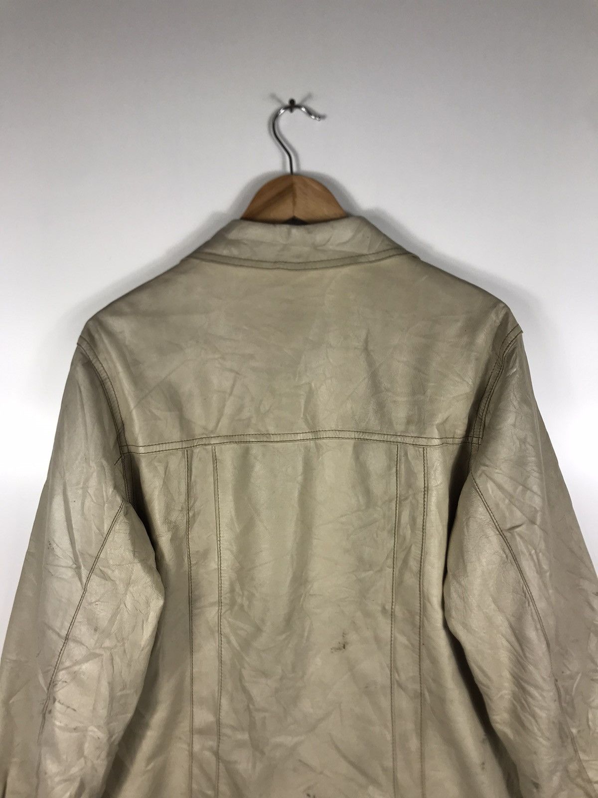 Burberry × Vintage ⚡️Vintage Burberry Distressed Leather Shirt Jacket Size US M / EU 48-50 / 2 - 17 Thumbnail