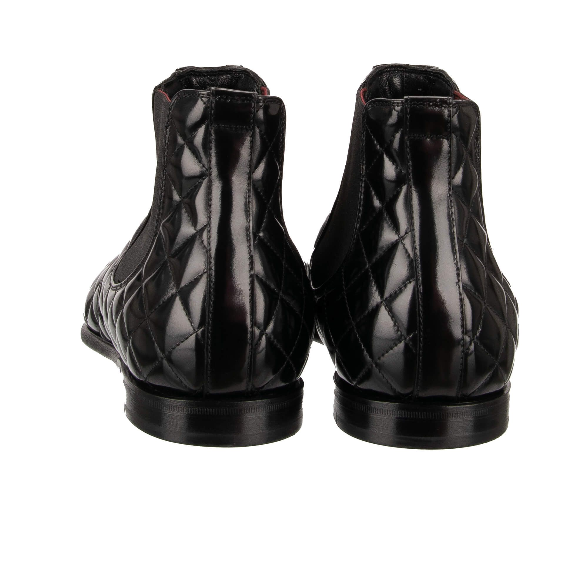 Dolce & Gabbana o1y0125 Leather Ankle Boots in Black Size US 7 / EU 40 - 6 Thumbnail