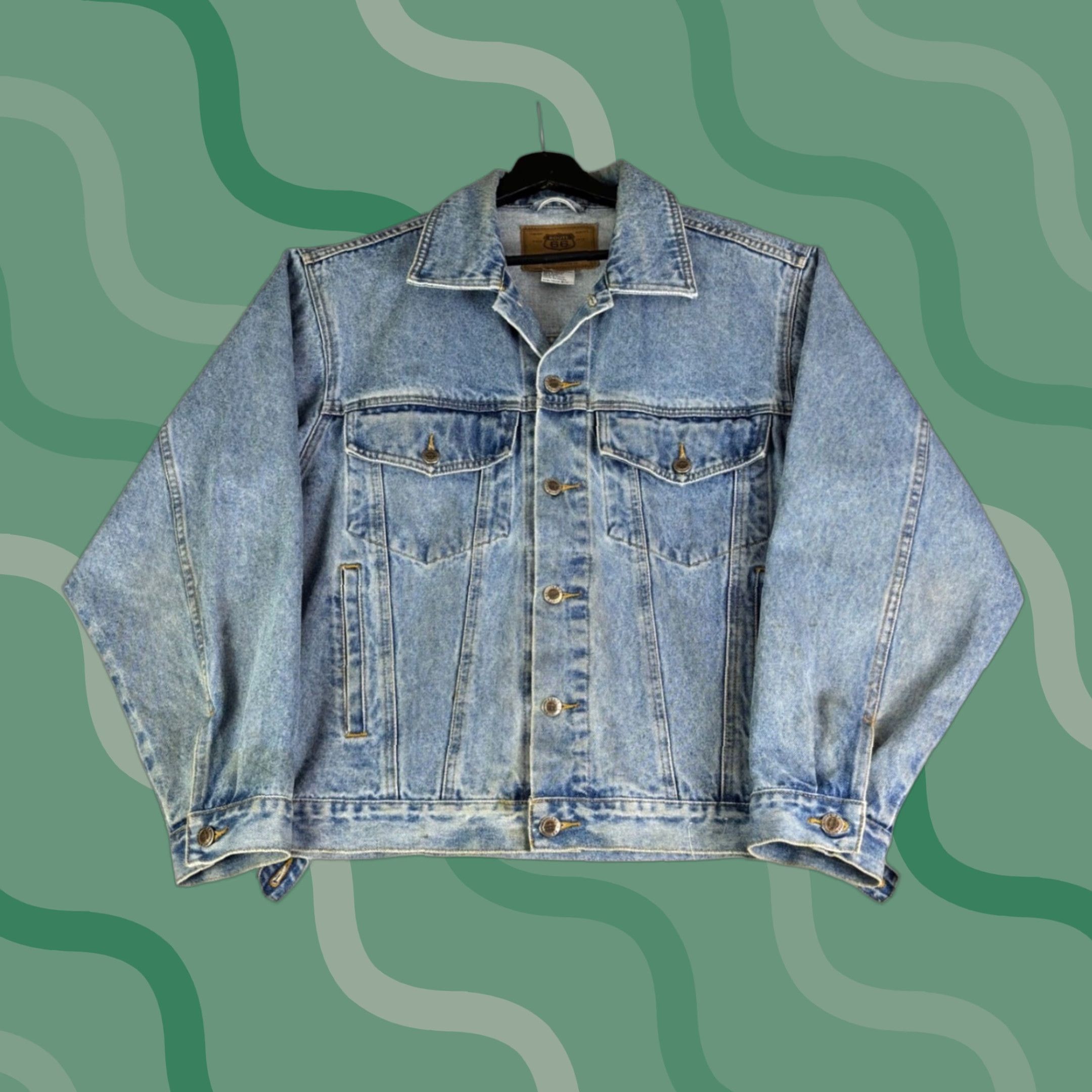 Route 66 VINTAGE Route 66 Denim Jacket Blue Size S Jacket Size US 29 - 1 Thumbnail