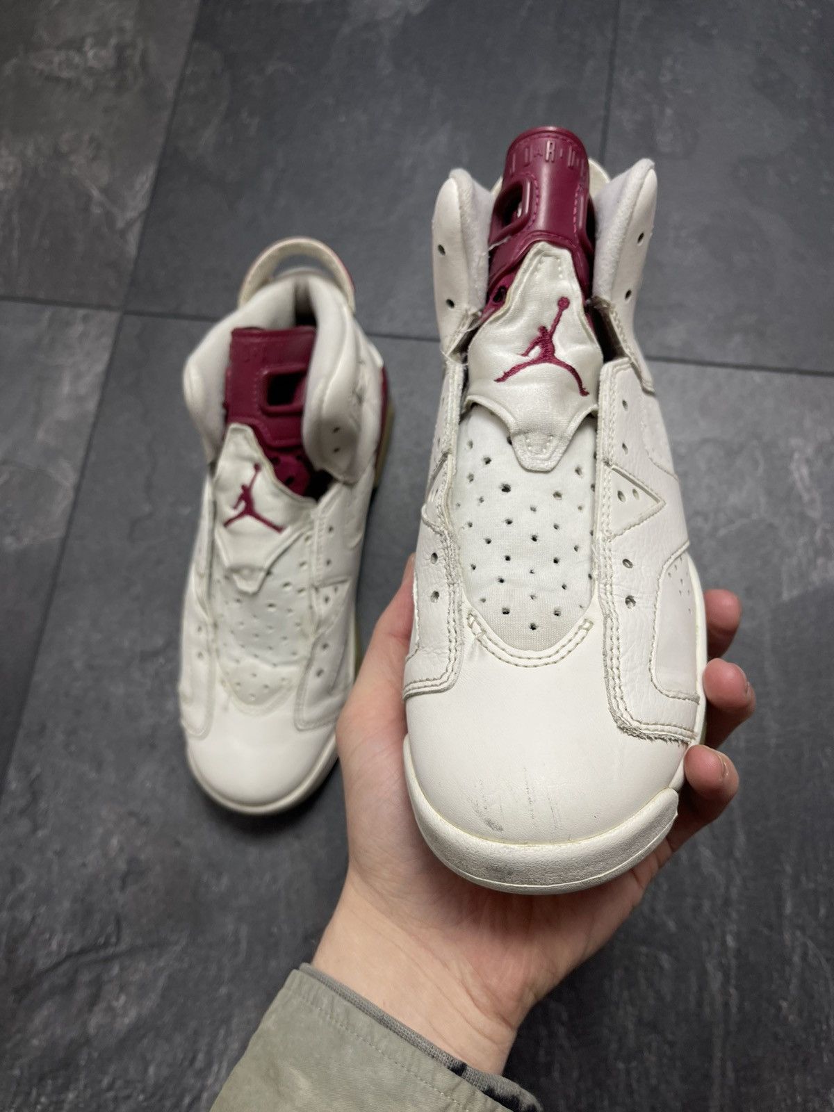 Jordan Brand × Streetwear × Vintage Vintage Nike Air Jordan 6 Retro Maroon Size US 5.5 / EU 38 - 6 Thumbnail