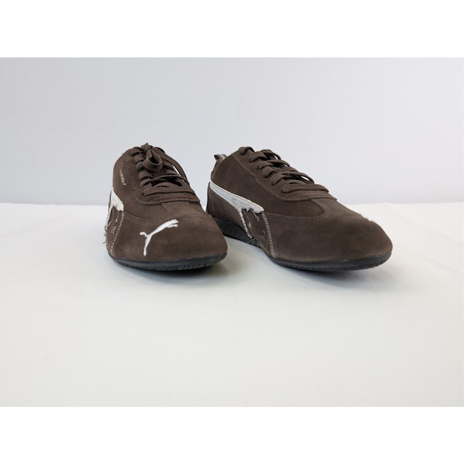 Balenciaga × Puma o1rshd1 Speedcat Destroyed Low Top Sneaker in Brown Size US 10 / EU 43 - 5 Thumbnail