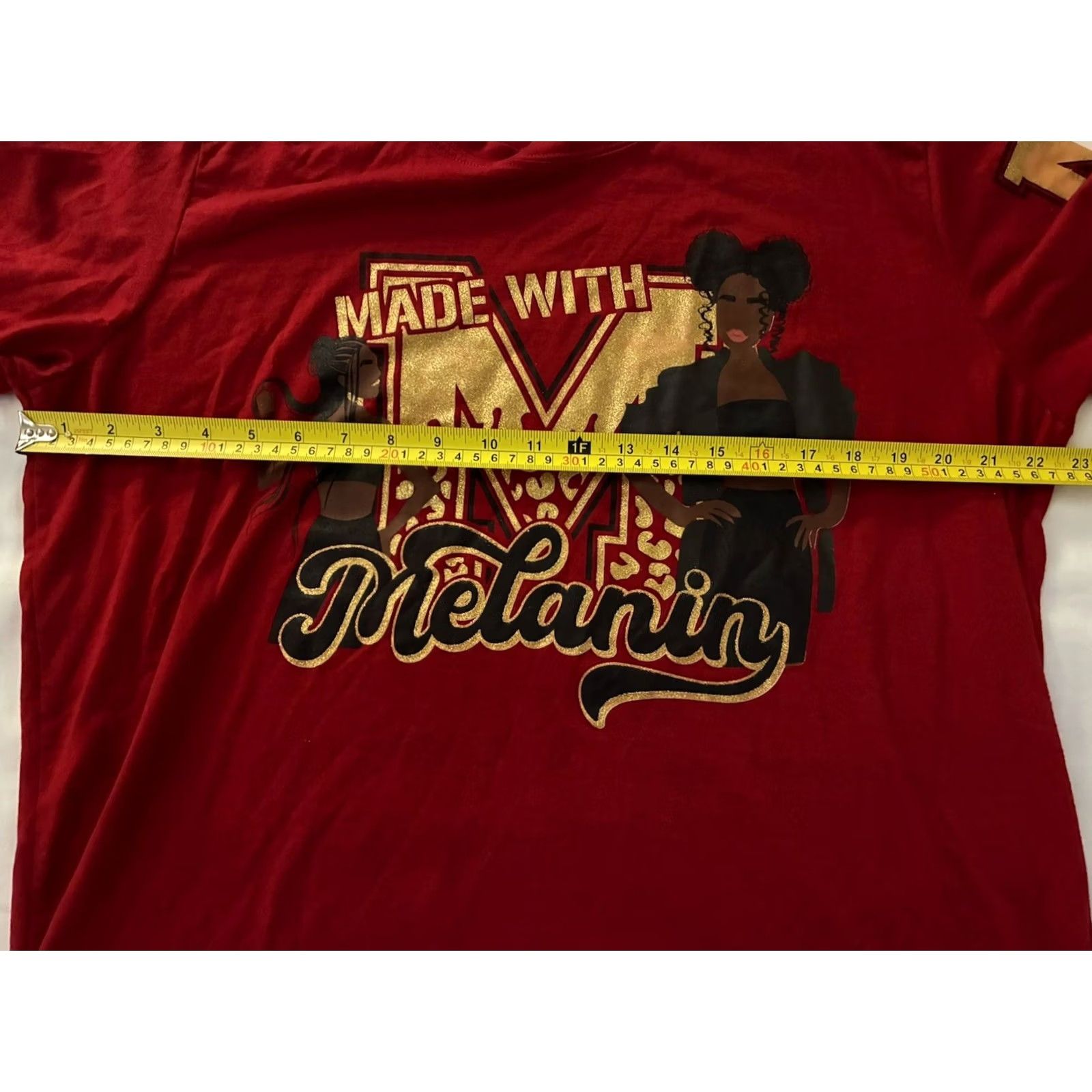 Vintage Blessed Queen Made with Melanin T-Shirt Red Womens L Size L / US 10 / IT 46 - 7 Thumbnail